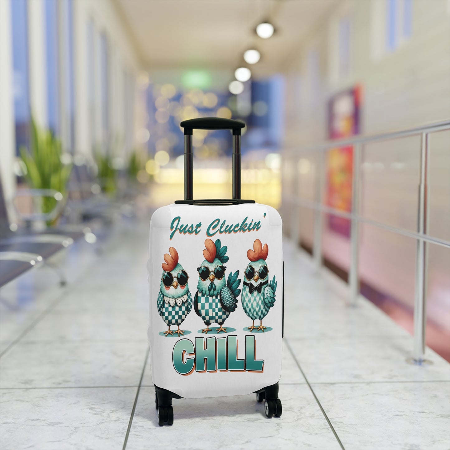 Luggage Cover, Chicken, Just Cluckin' Chill, awd-1255