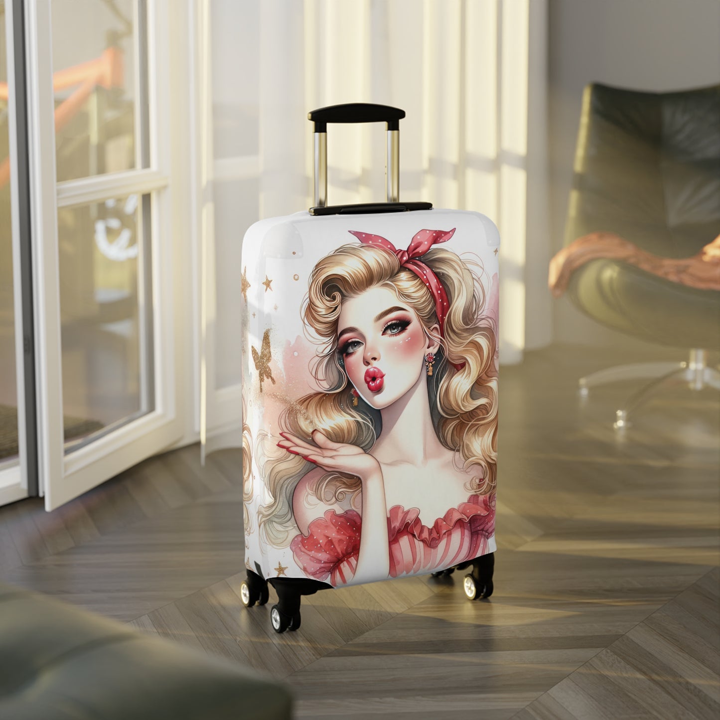 Luggage Cover, Coquette Girl, awd-1464