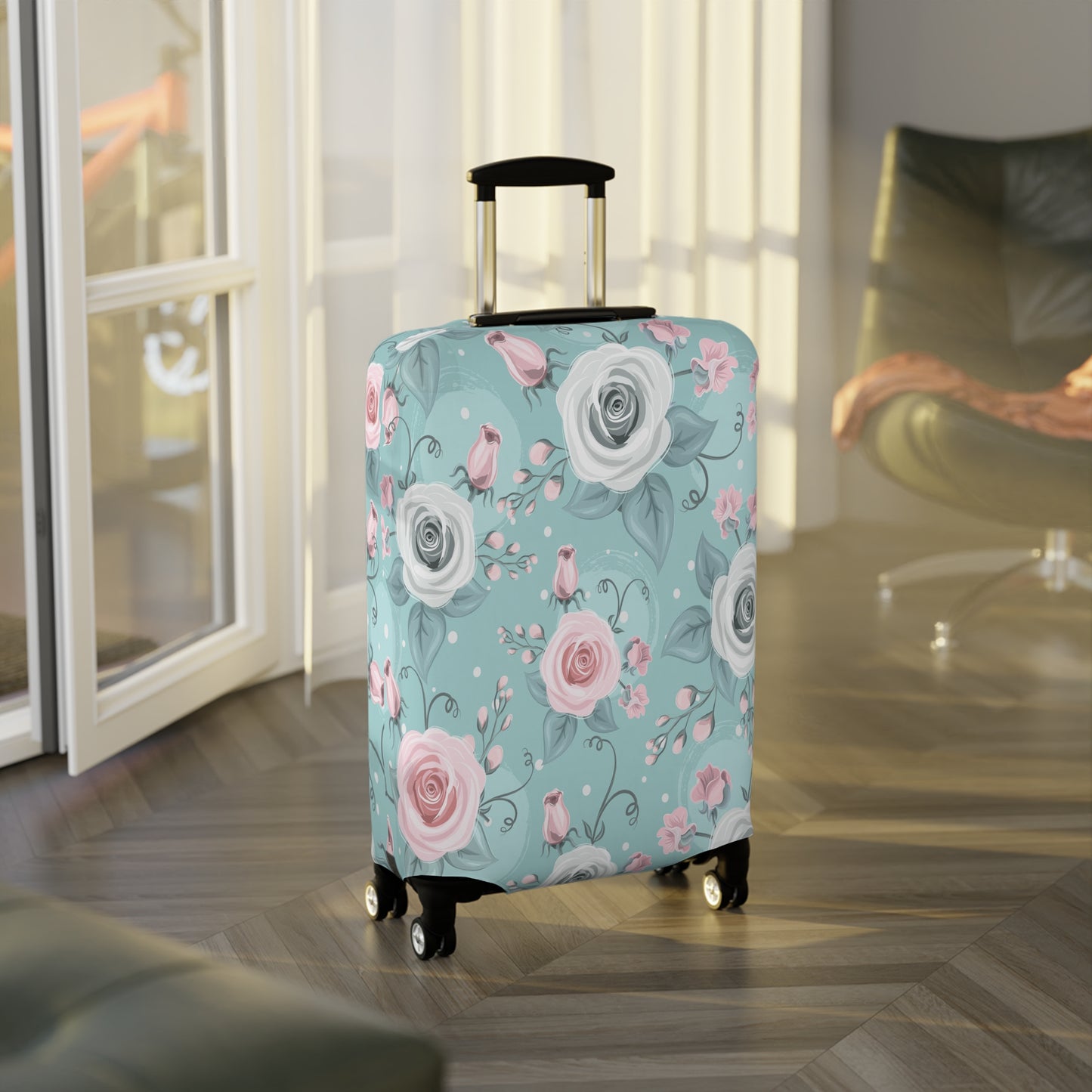 Luggage Cover, Green Floral, awd-1769