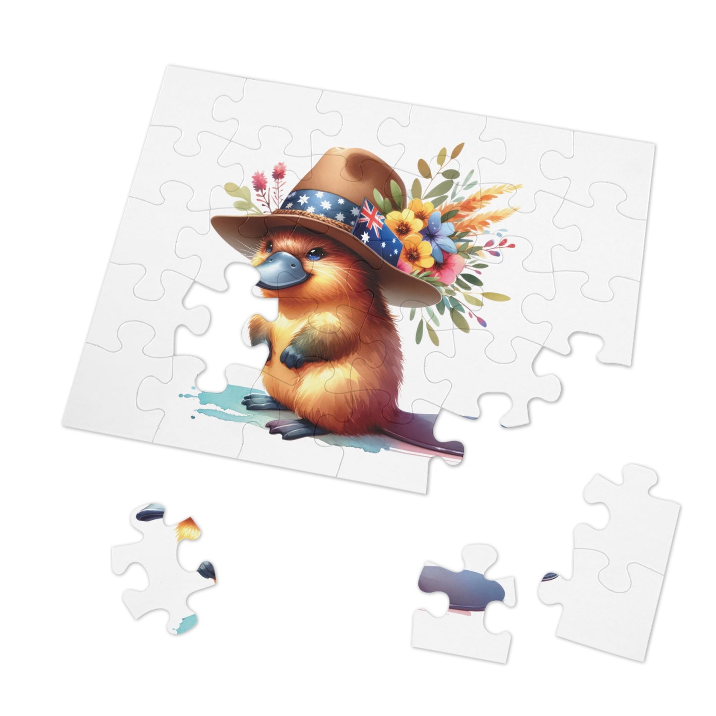 Jigsaw Puzzle in Tin, Australian Animals, Platypus, Personalised/Non-Personalised, awd-1319 (30, 110, 252, 500,1000-Piece)