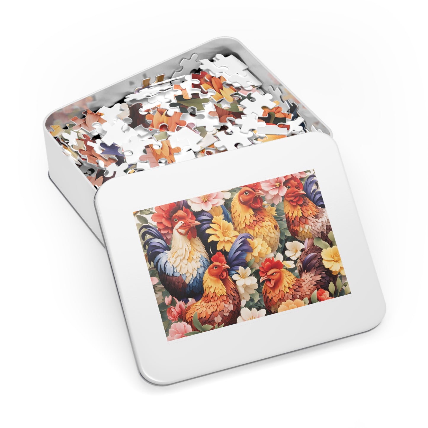 Jigsaw Puzzle, Chickens/Rooster, Personalised/Non-Personalised (30, 110, 252, 500,1000-Piece)