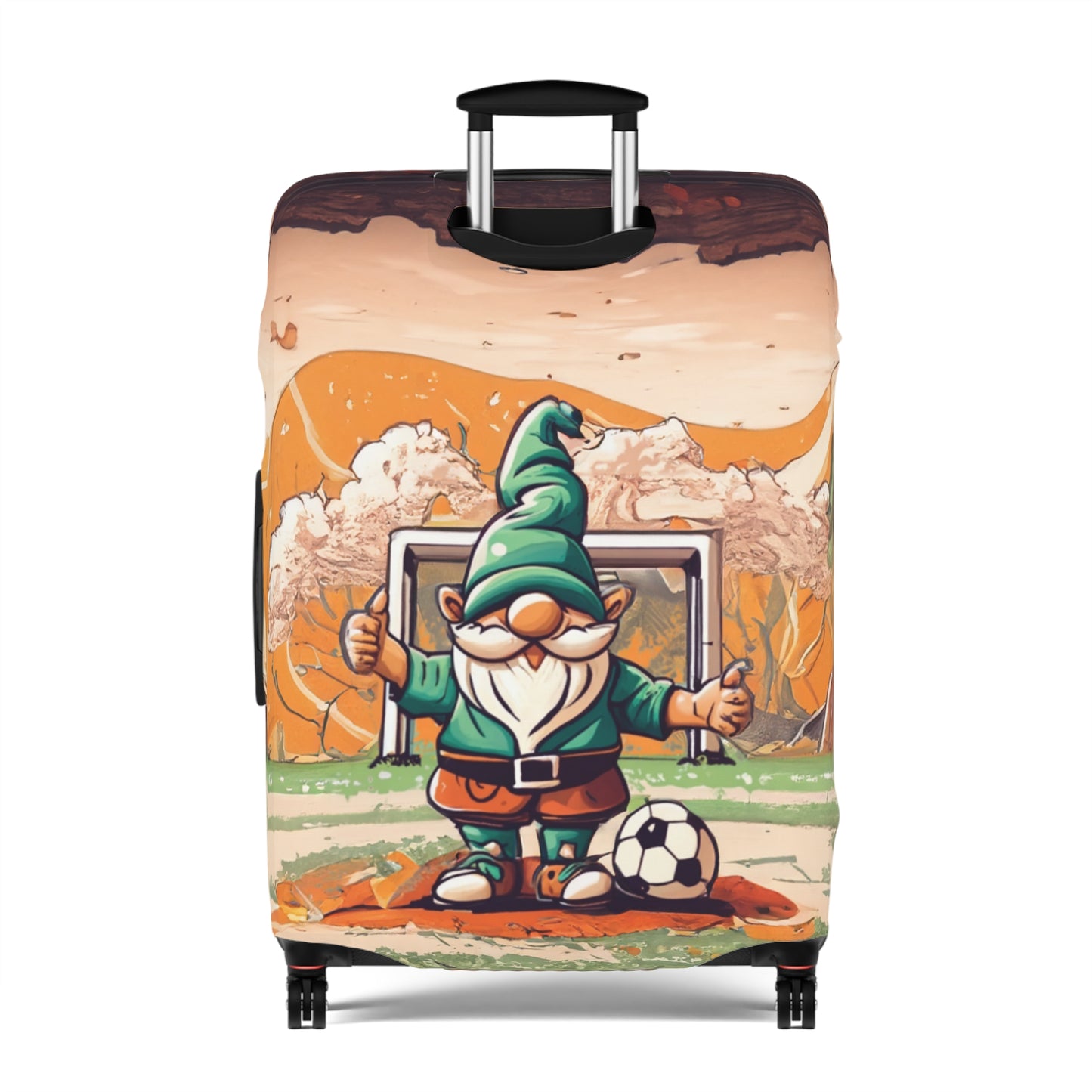 Luggage Cover, Retro Soccer Gnome, awd-5027