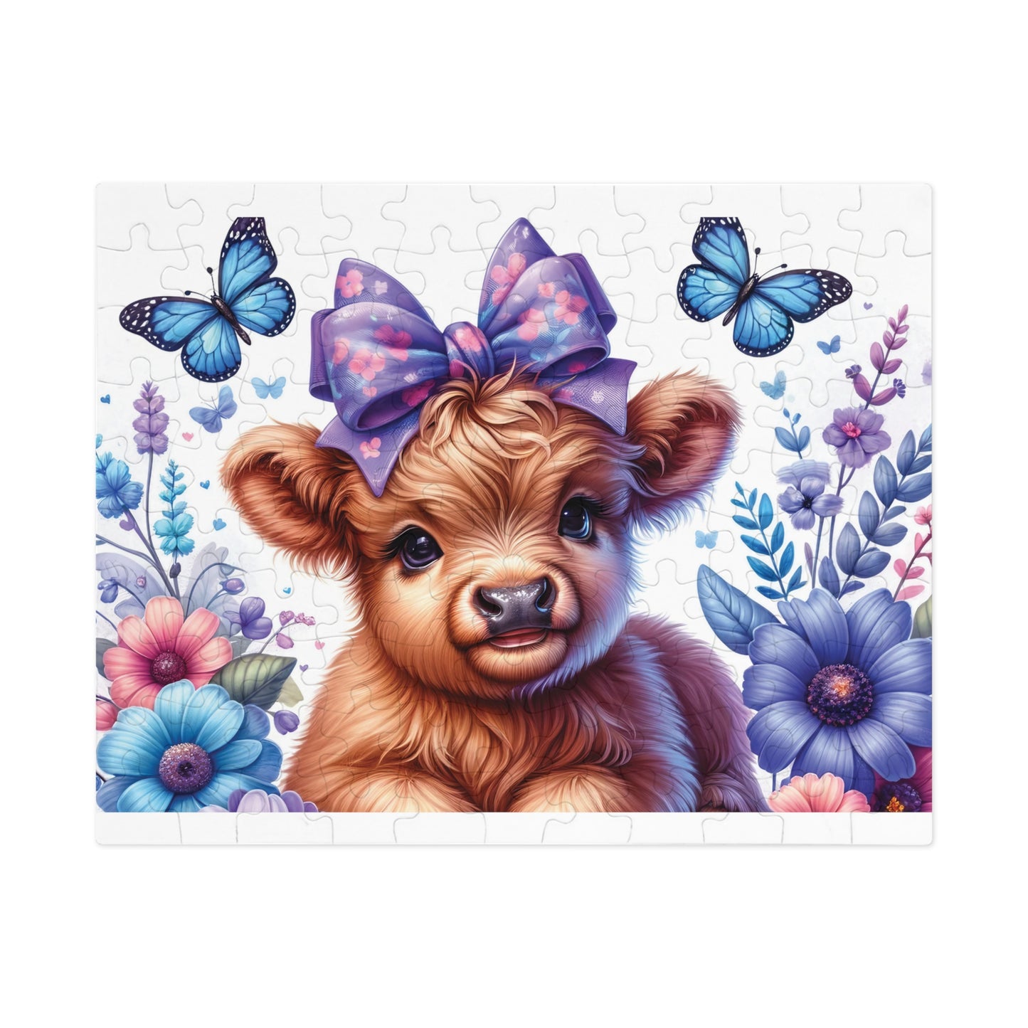 Jigsaw Puzzle, Highland Cow, Personalised/Non-Personalised (30, 110, 252, 500,1000-Piece)