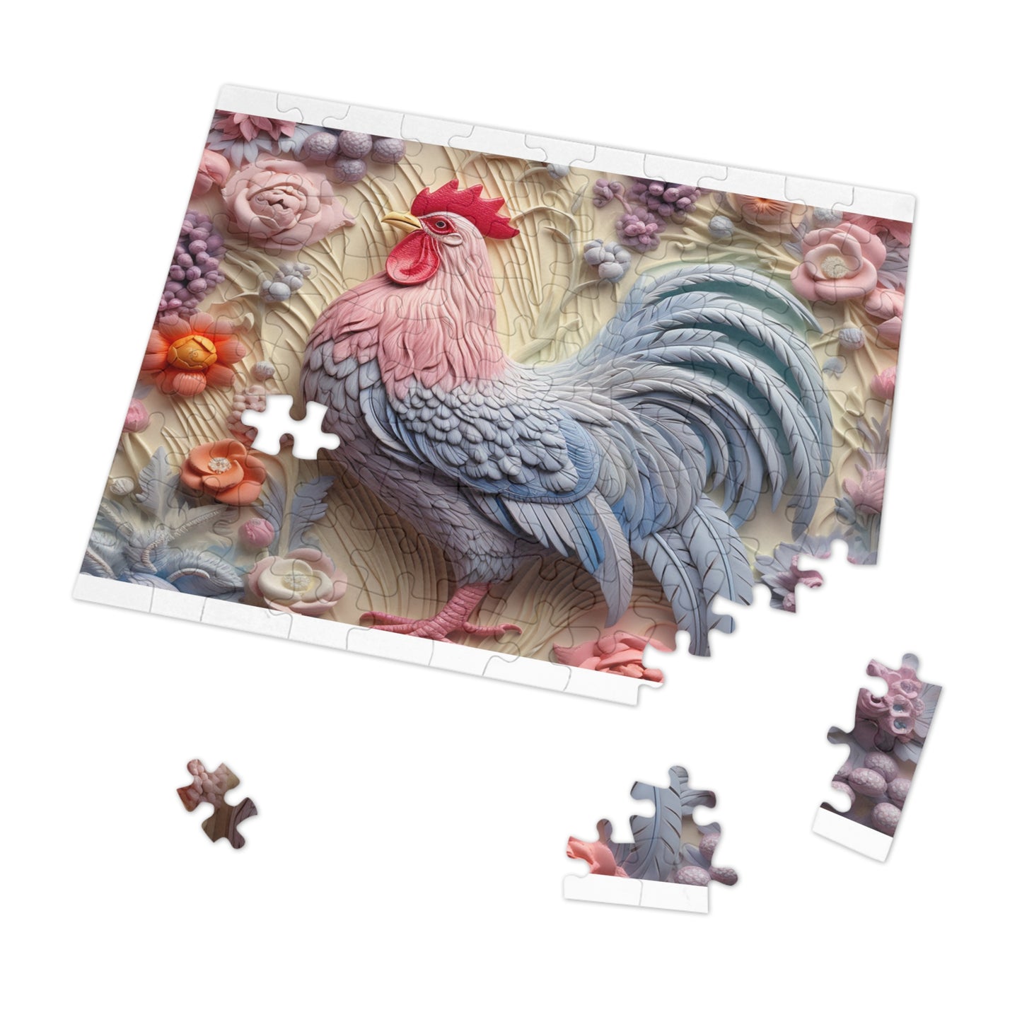 Jigsaw Puzzle, Chicken/Rooster, Personalised/Non-Personalised (30, 110, 252, 500,1000-Piece)