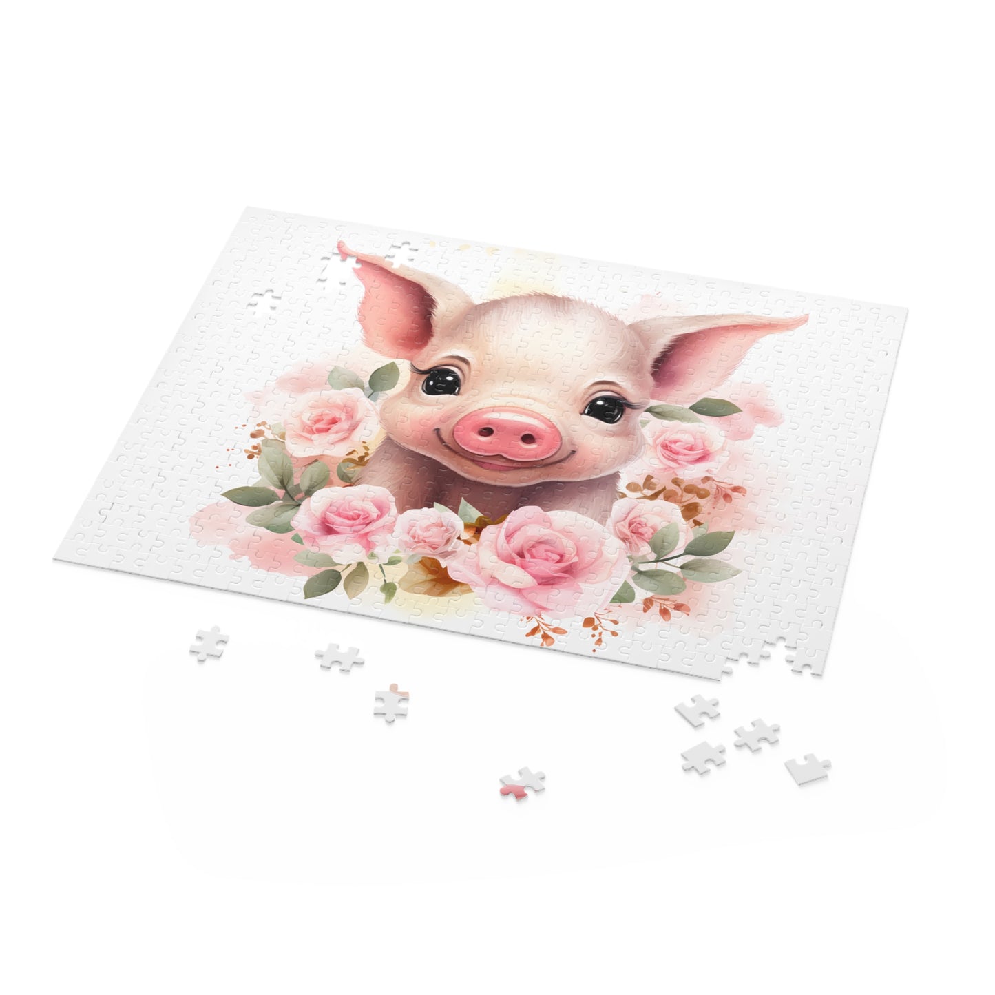 Personalised/Non-Personalised Puzzle, Pig (120, 252, 500-Piece)