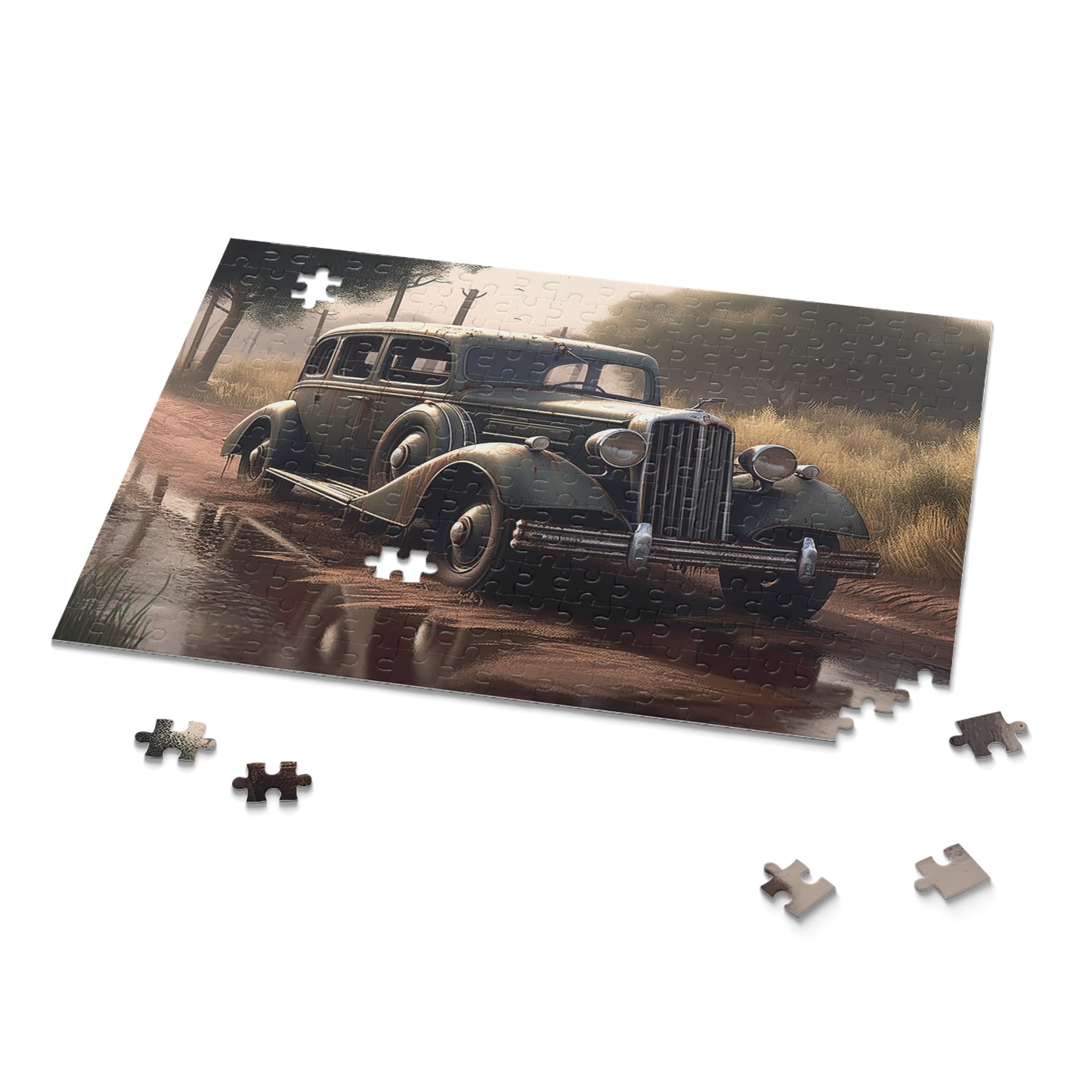 Personalised/Non-Personalised Puzzle, Vintage Car (120, 252, 500-Piece)