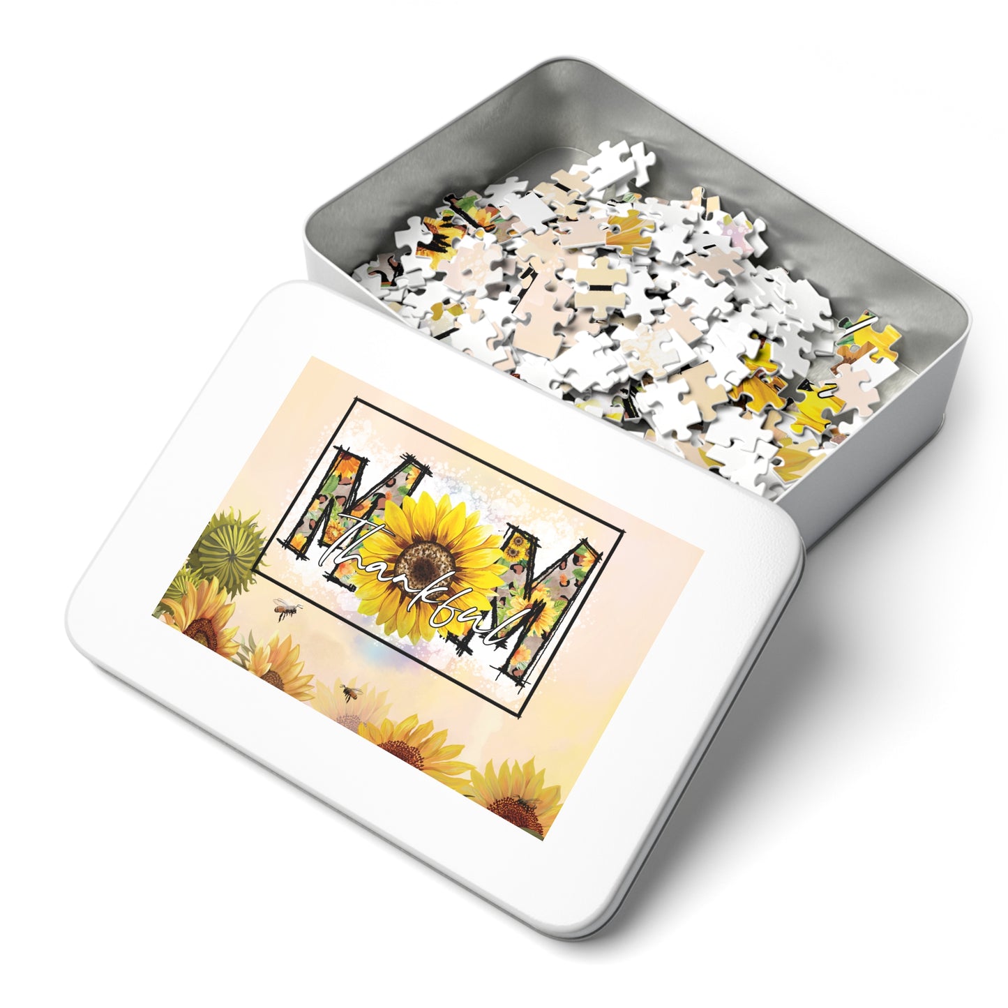 Jigsaw Puzzle, Sunflower, Mom, Personalised/Non-Personalised (30, 110, 252, 500,1000-Piece)