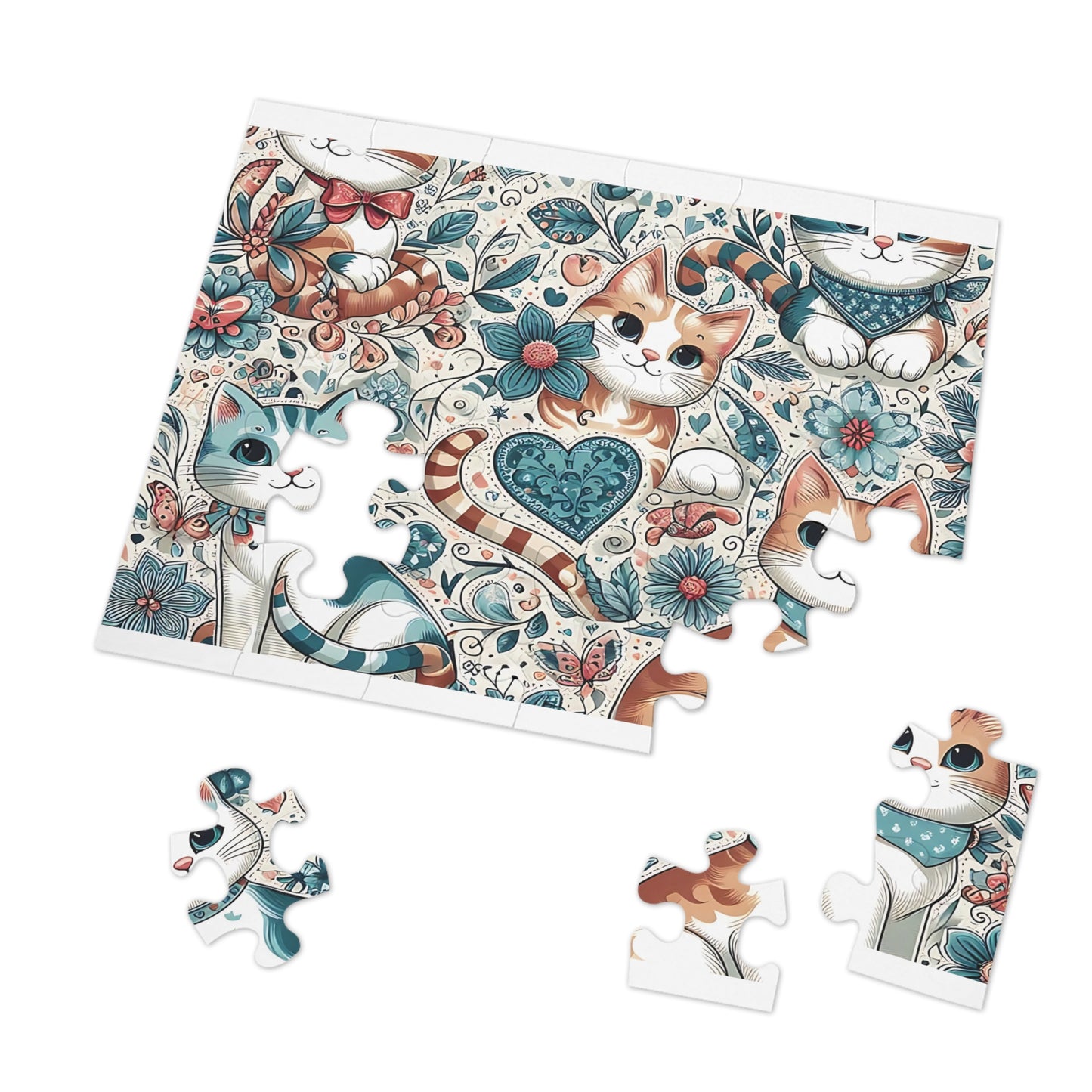 Jigsaw Puzzle, Cats, Personalised/Non-Personalised (30, 110, 252, 500,1000-Piece)