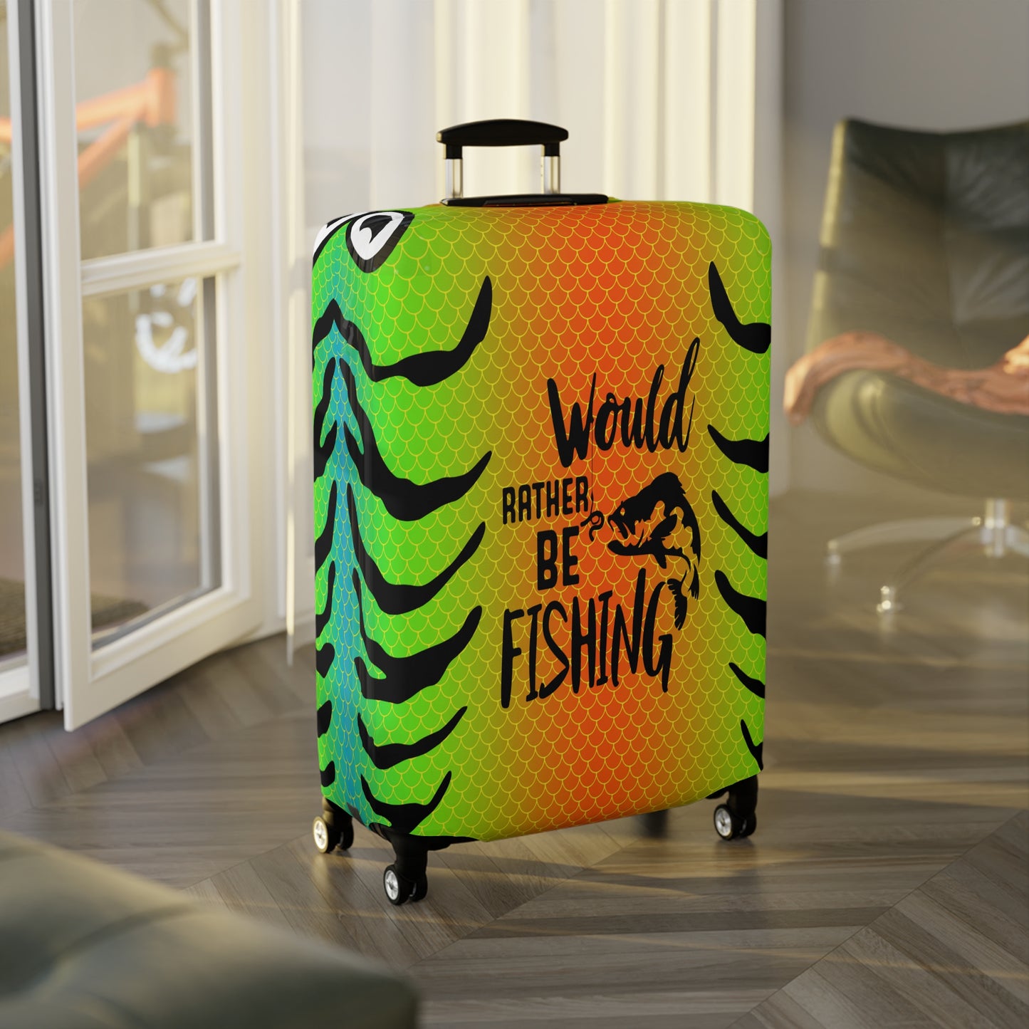 Luggage Cover, Would rather be fishing, awd-3109