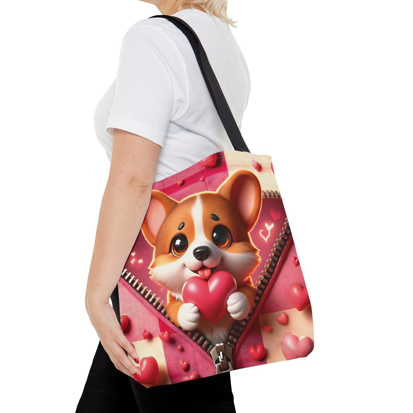 Tote Bag, Cute Dog, Personalised/Non-Personalised Tote bag