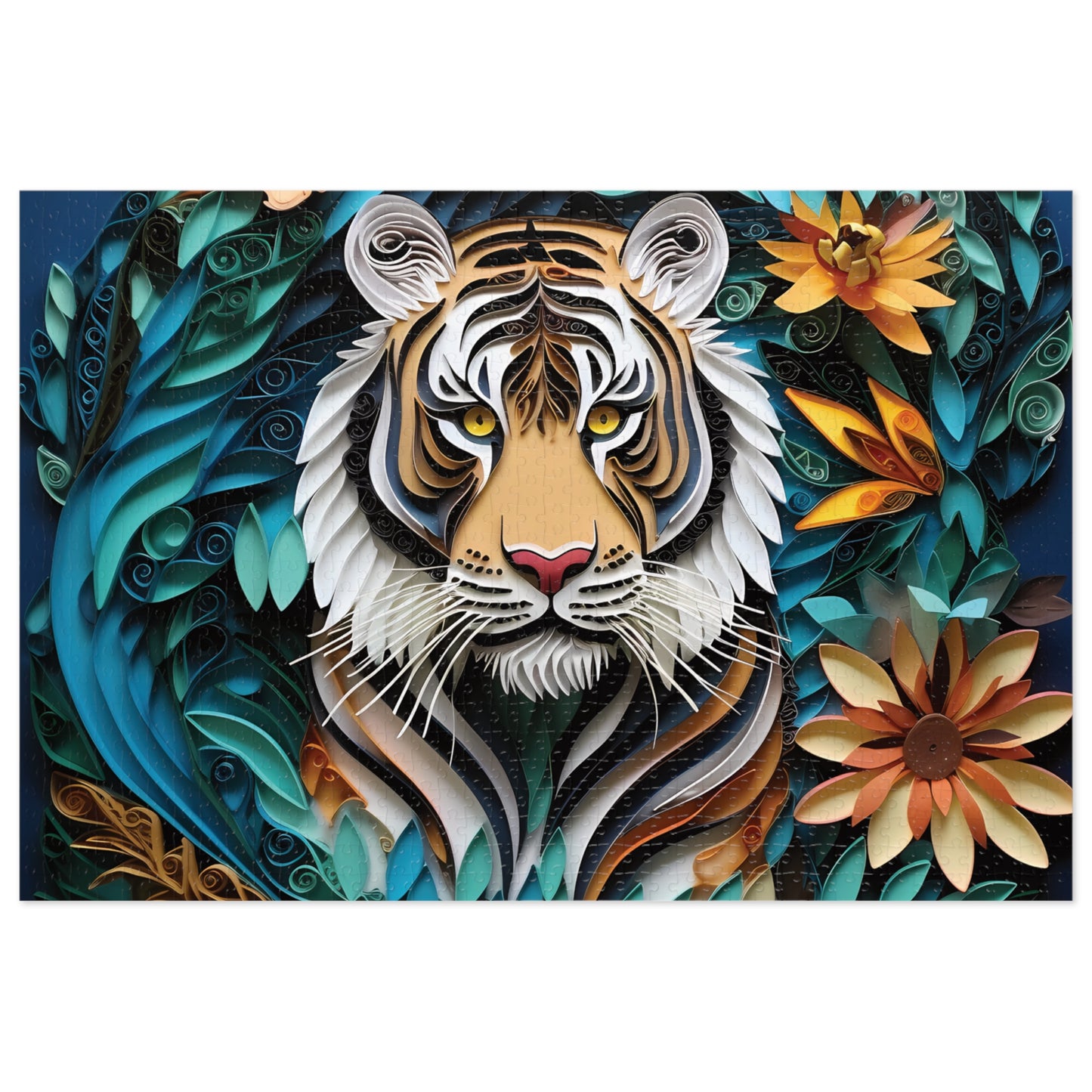 Jigsaw Puzzle, Tiger, Personalised/Non-Personalised (30, 110, 252, 500,1000-Piece)