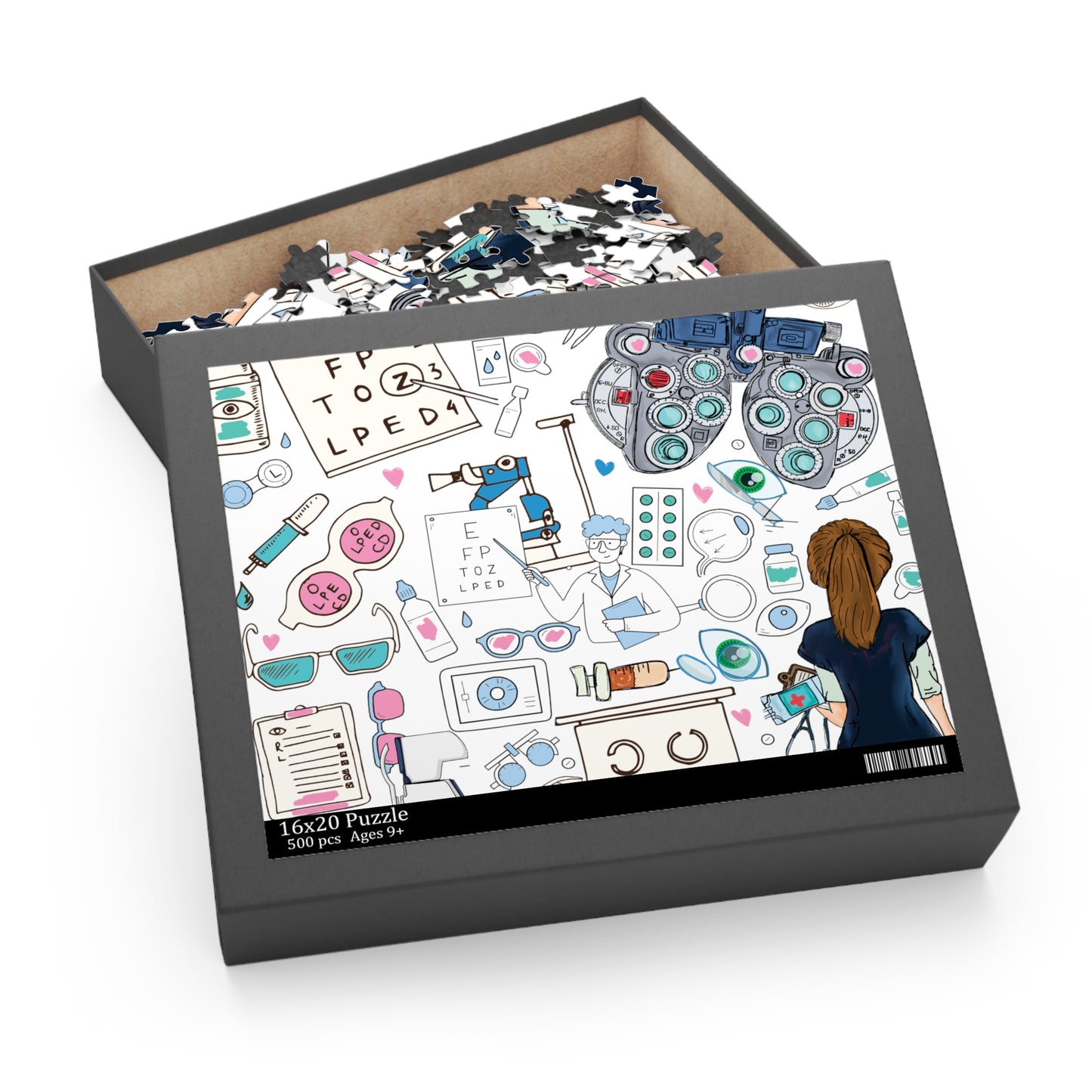 Personalised/Non-Personalised Puzzle, Optometrist (120, 252, 500-Piece)