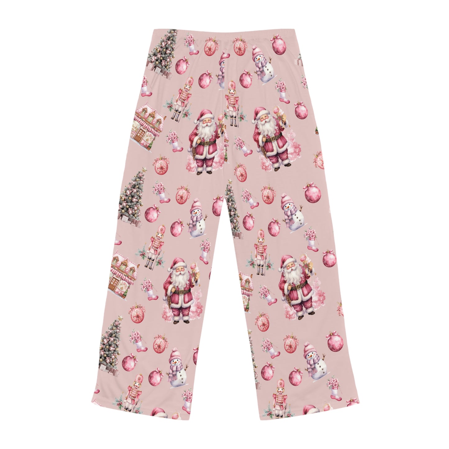 Women's Pyjama Pants, Pink Christmas, Sleepwear Bottoms