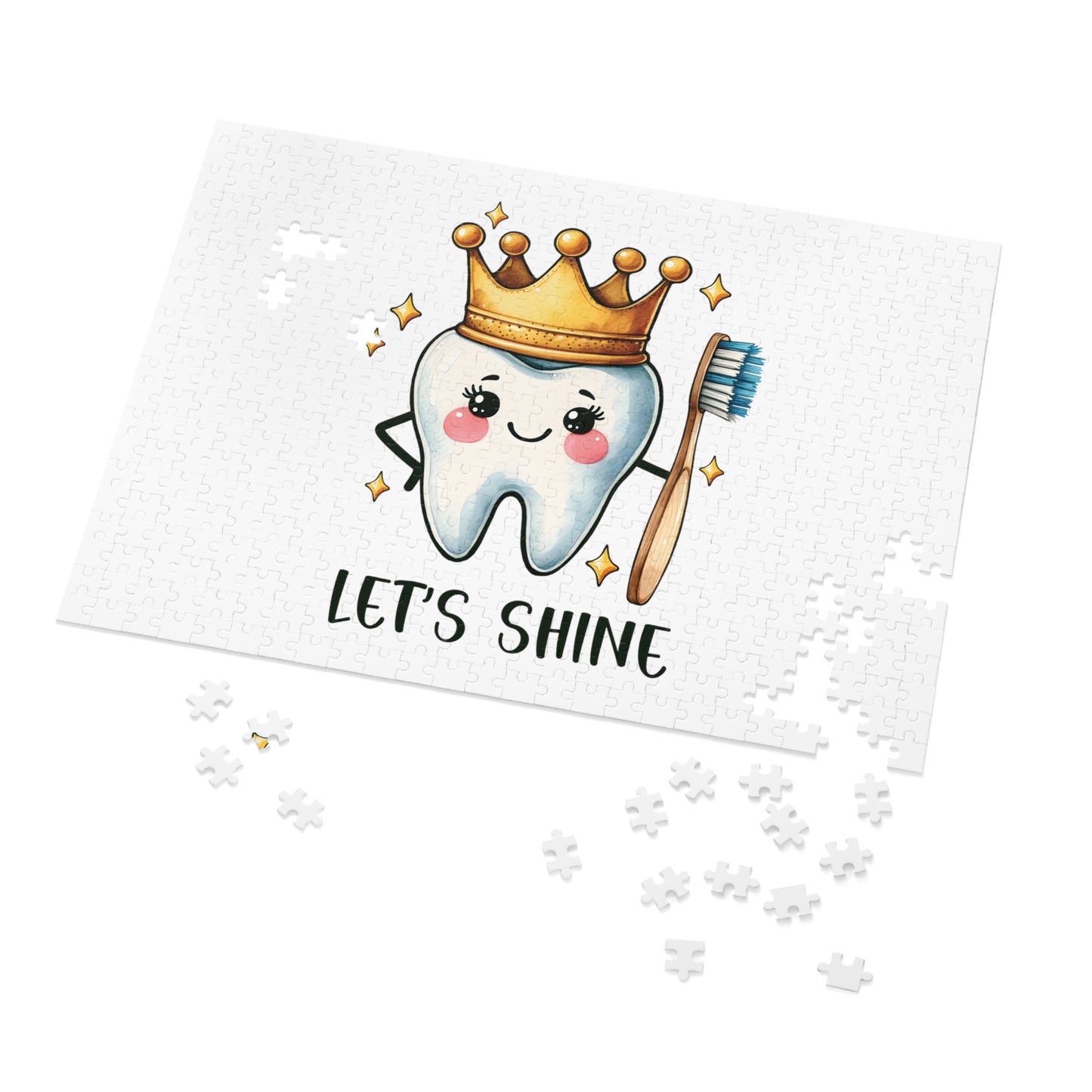 Jigsaw Puzzle, Dentist, Tooth, Let's Shine, Personalised/Non-Personalised (30, 110, 252, 500,1000-Piece)