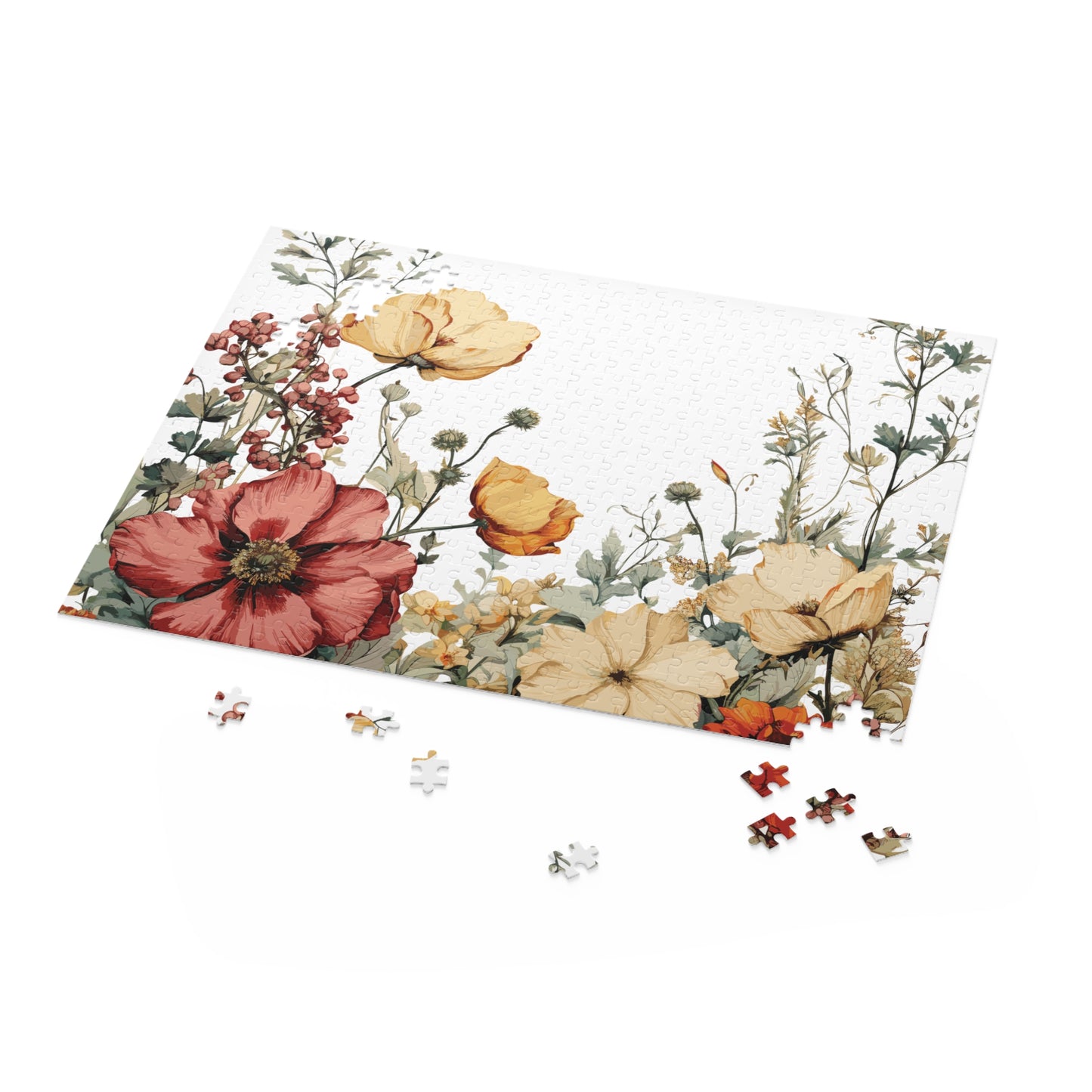 Personalised/Non-Personalised Puzzle, Floral (120, 252, 500-Piece)