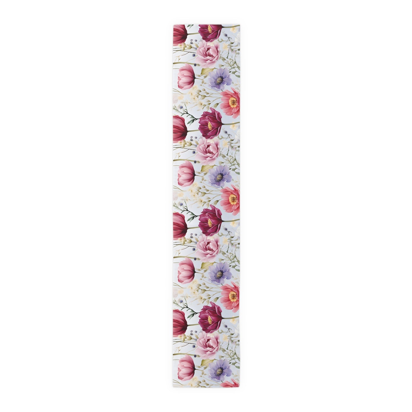 Floral Table Runner, Cotton Twill and Poly Available