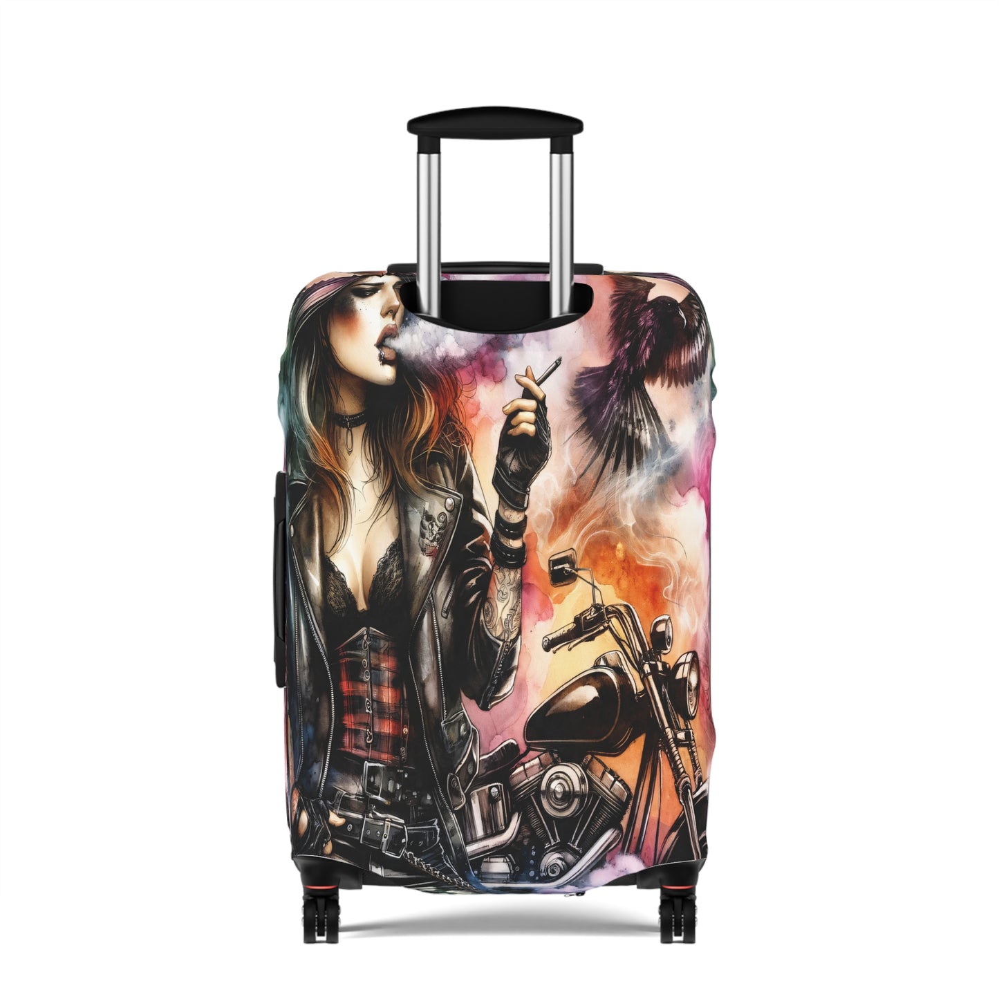 Luggage Cover, Girl Motorbike, awd-1736