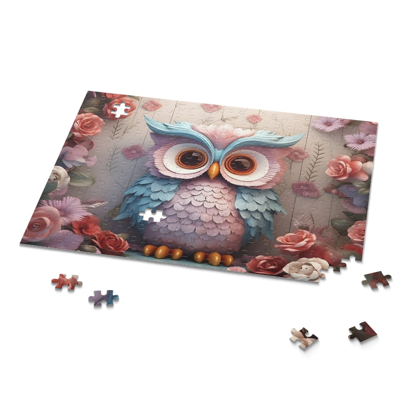 Personalised/Non-Personalised Puzzle, Owl (120, 252, 500-Piece)