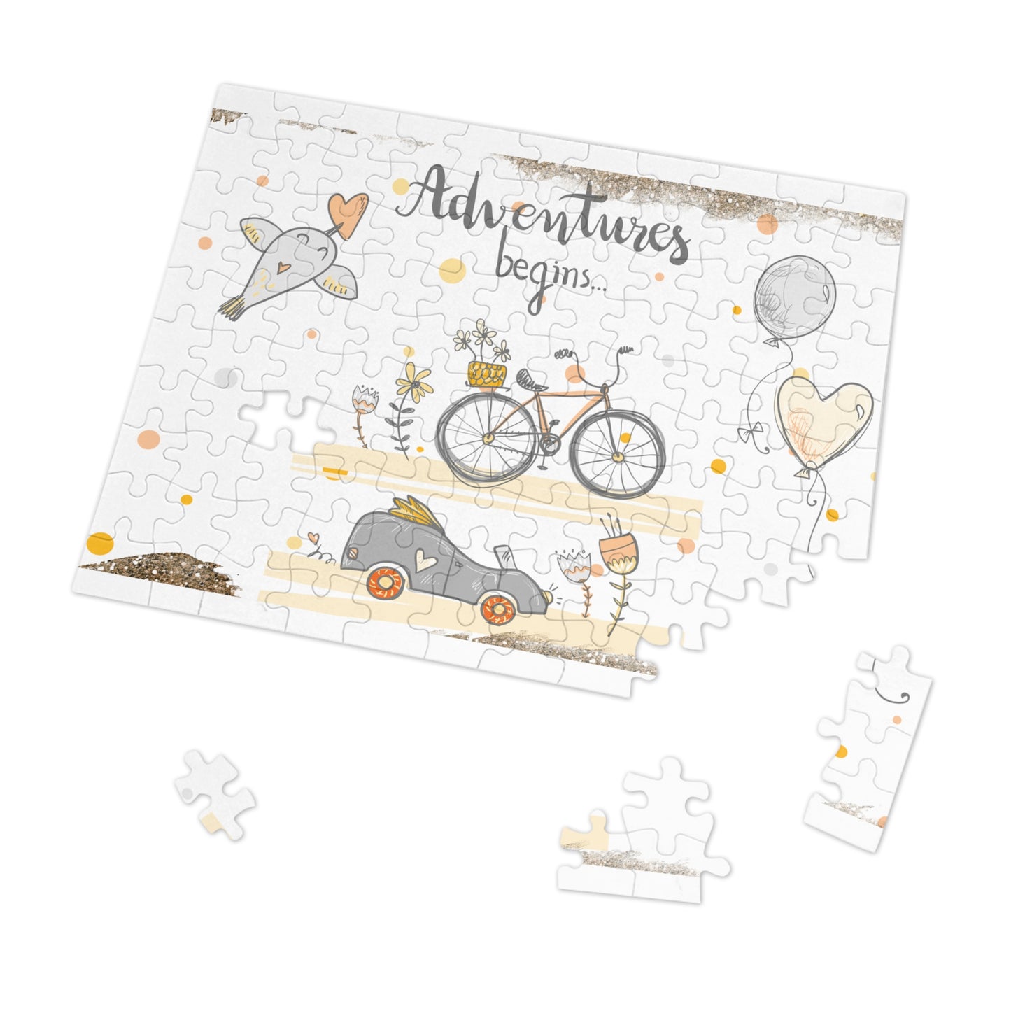 Jigsaw Puzzle, Travel, Let the Adventures Begin, Personalised/Non-Personalised (30, 110, 252, 500,1000-Piece)