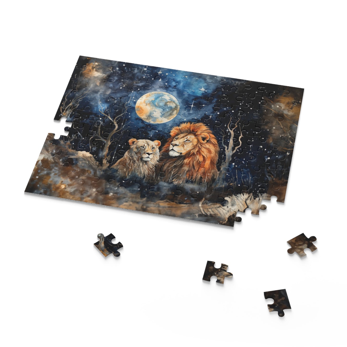 Personalised/Non-Personalised Puzzle, Lions (120, 252, 500-Piece)