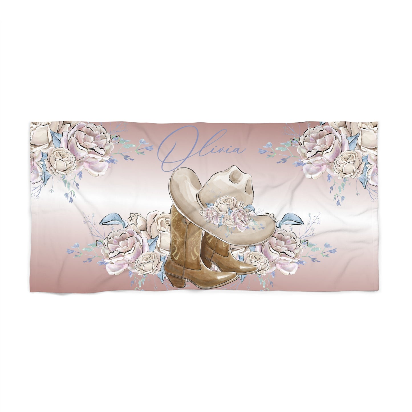 Beach Towel, Western Country Boots, Polycotton Towel, 2 sizes Available