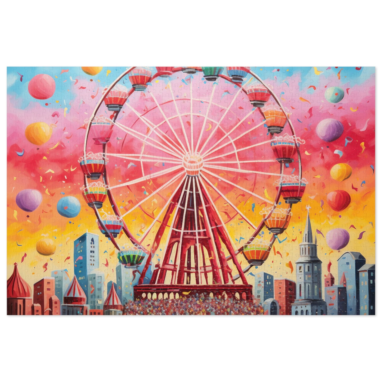 Jigsaw Puzzle, Carnival, Carousal, Personalised/Non-Personalised (30, 110, 252, 500,1000-Piece)