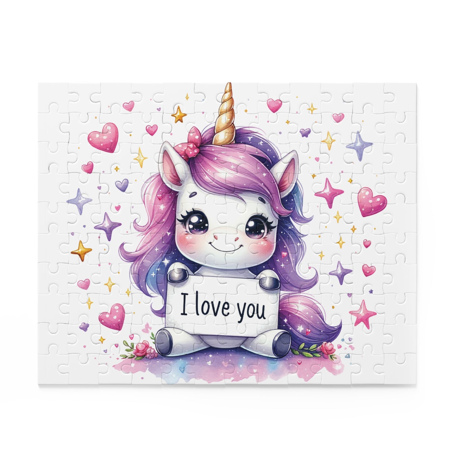 Personalised/Non-Personalised Puzzle, Unicorn (120, 252, 500-Piece)