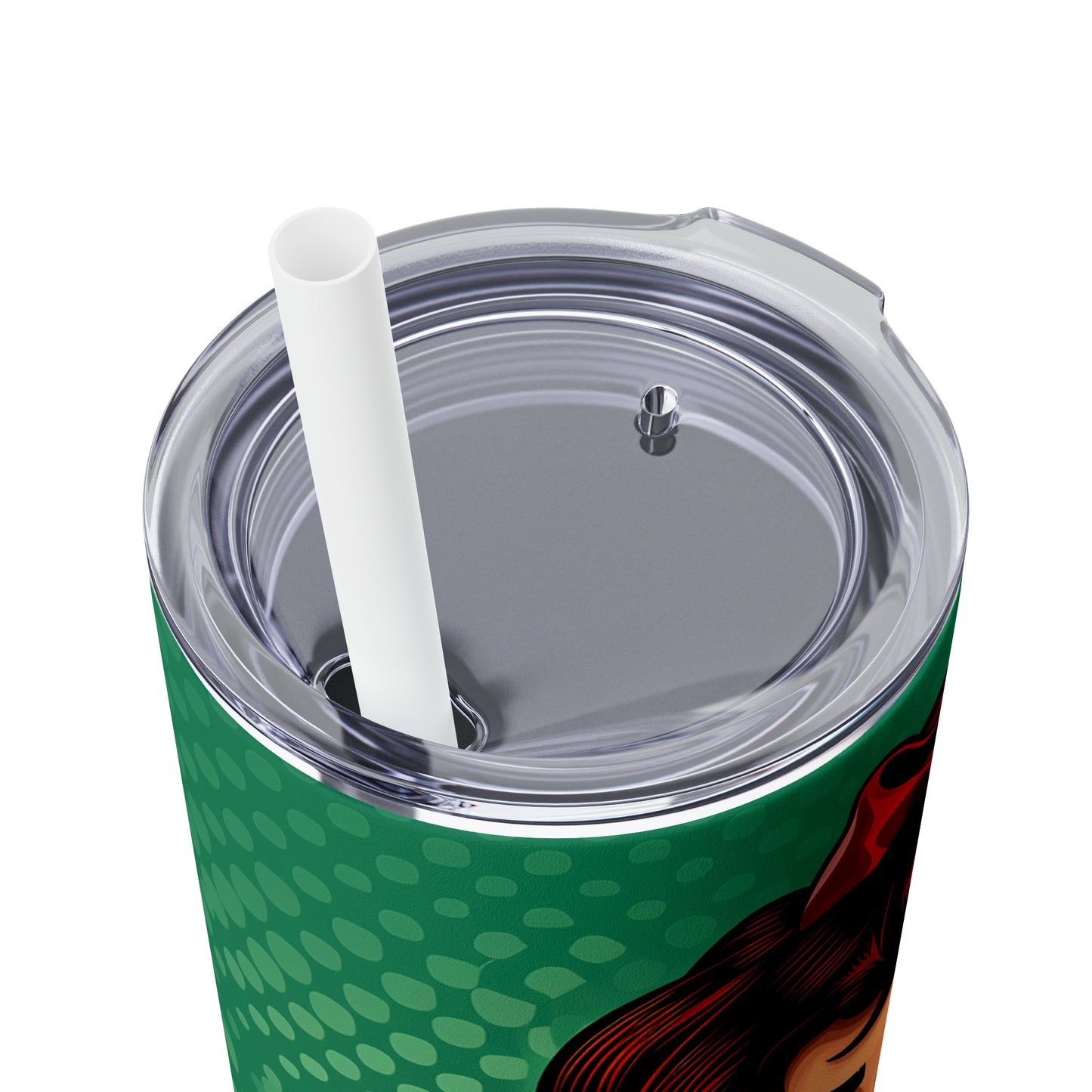 Skinny Tumbler with Straw, 20oz, Pop Art