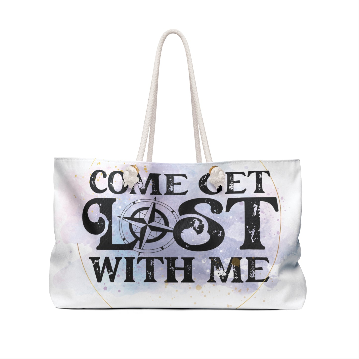 Personalised/Non-Personalised Weekender Bag, Come Get lost with me, Travel, Large Weekender Bag, Beach Bag, Book Bag