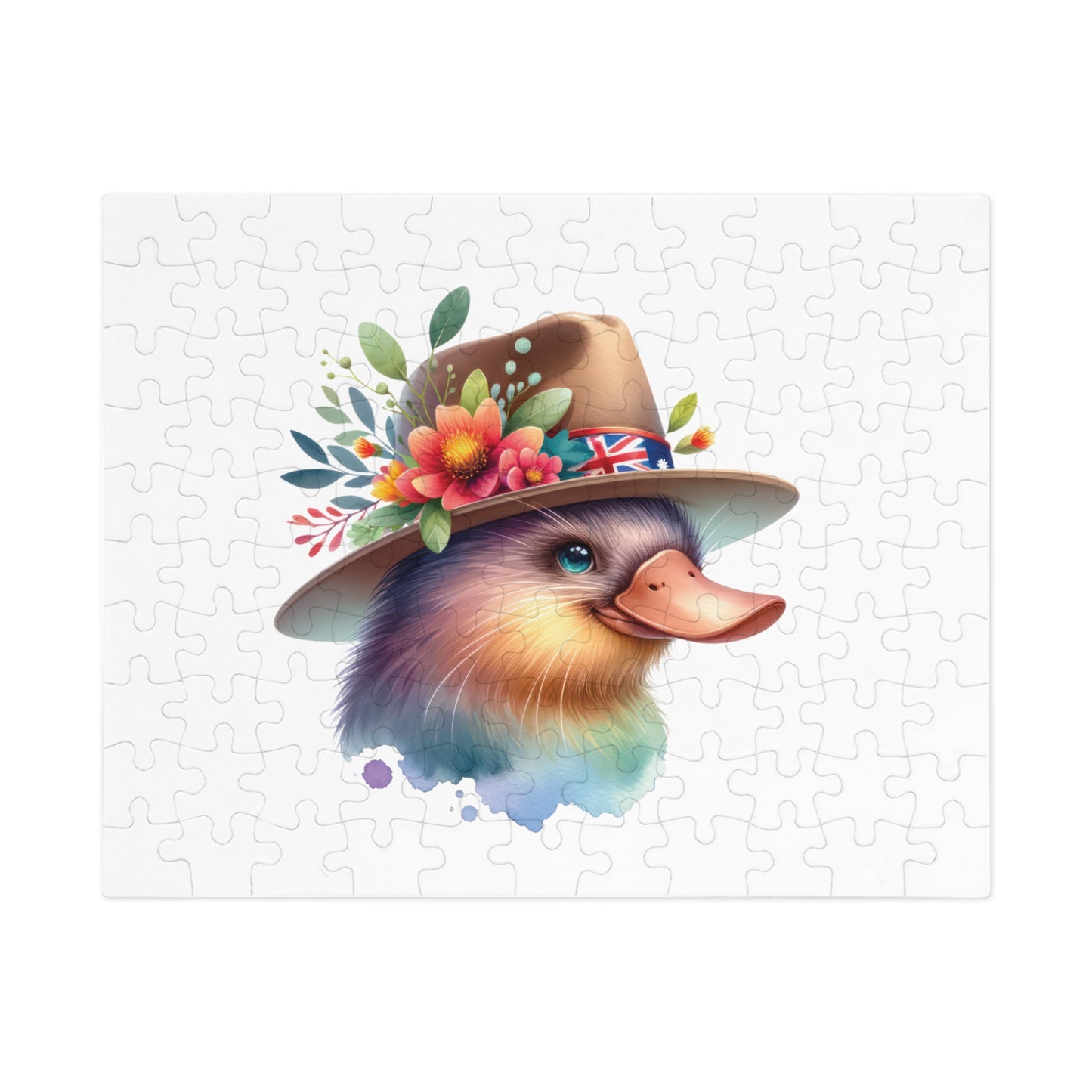 Jigsaw Puzzle in Tin, Australian Animals, Platypus, Personalised/Non-Personalised, awd-1318 (30, 110, 252, 500,1000-Piece)