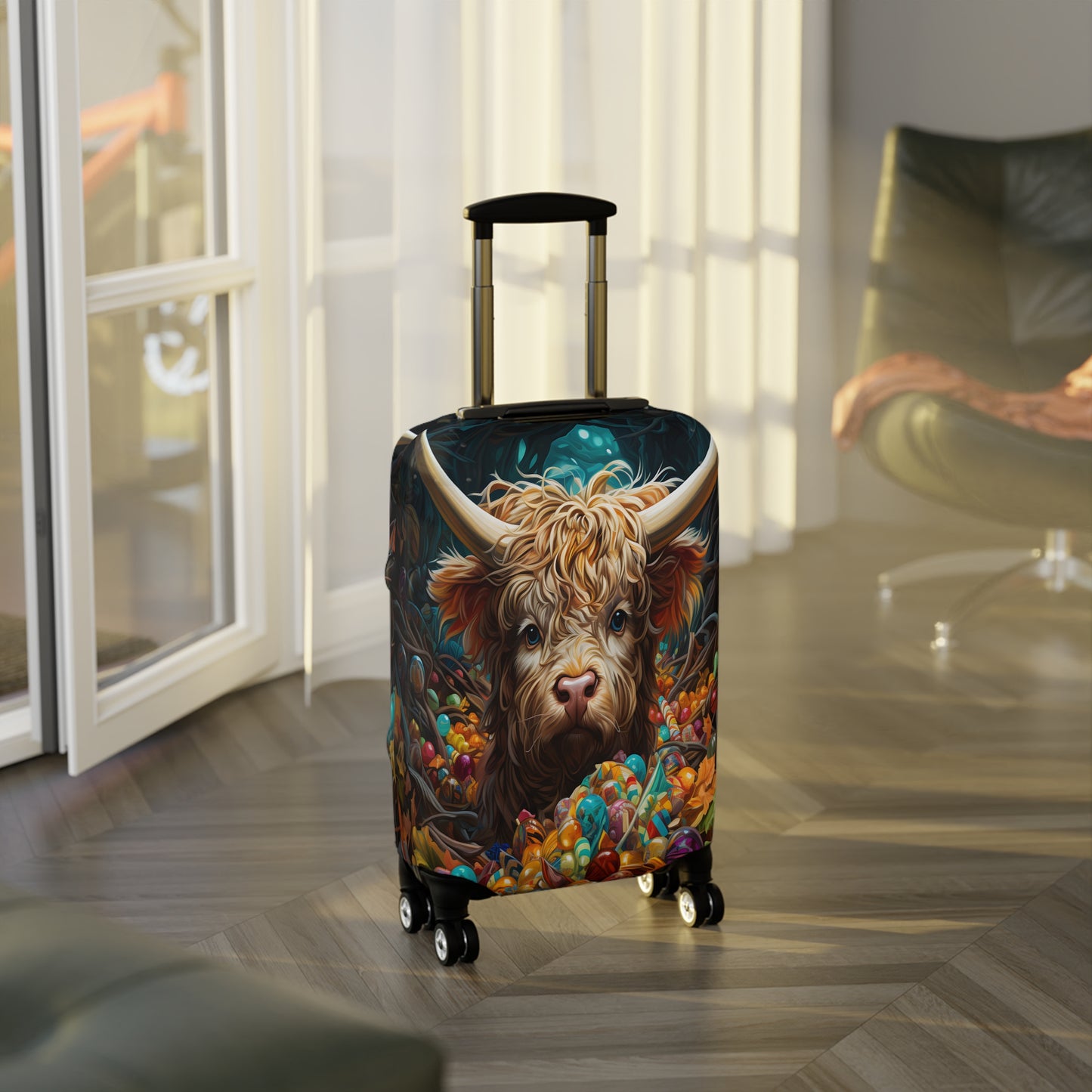 Luggage Cover, Highland Cow, awd-047