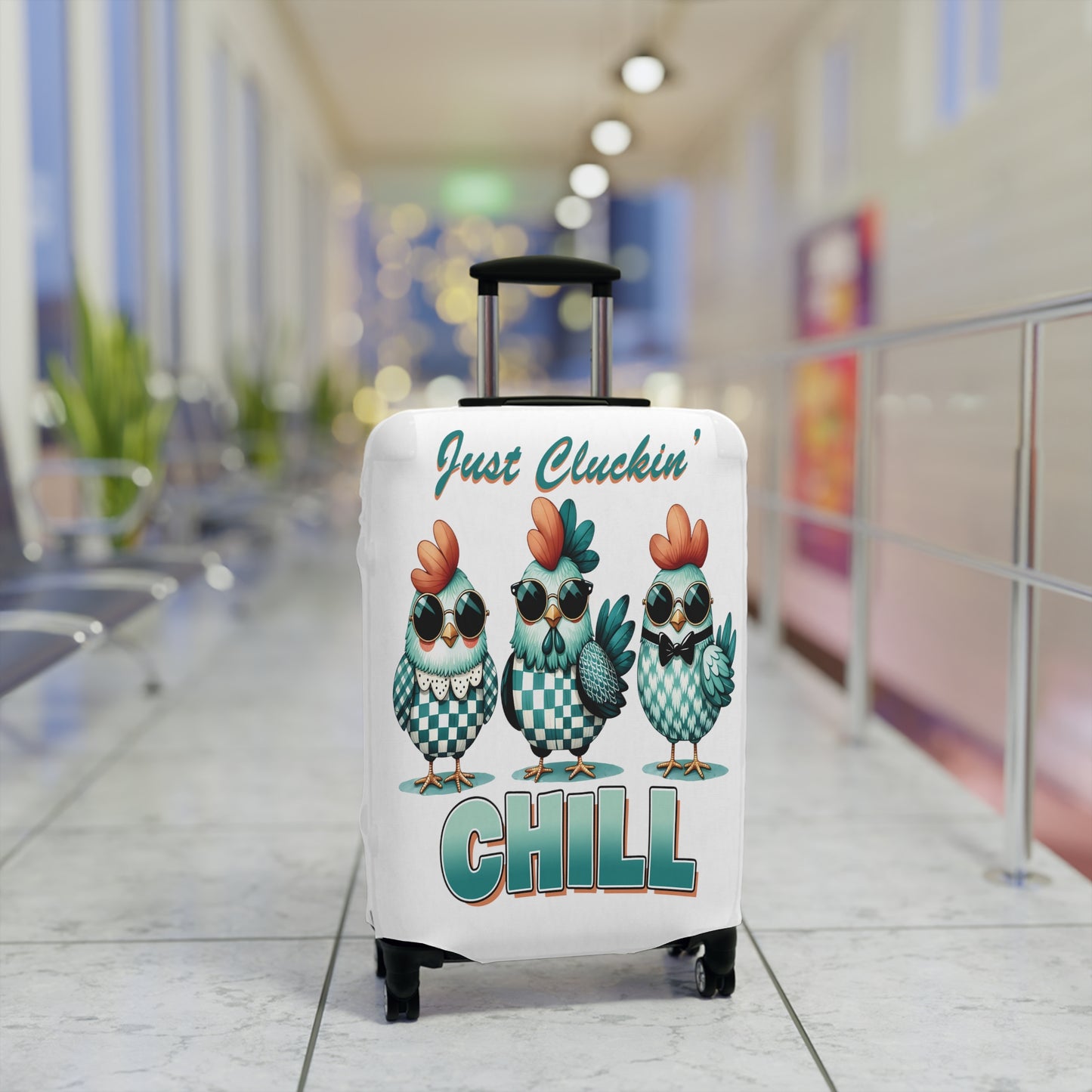 Luggage Cover, Chicken, Just Cluckin' Chill, awd-1255