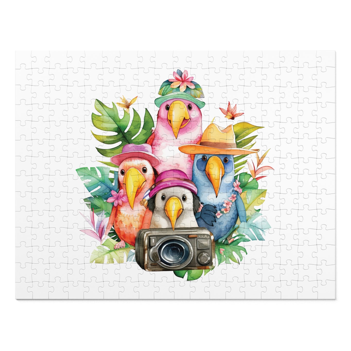 Jigsaw Puzzle, Parrots, Personalised/Non-Personalised (30, 110, 252, 500,1000-Piece)