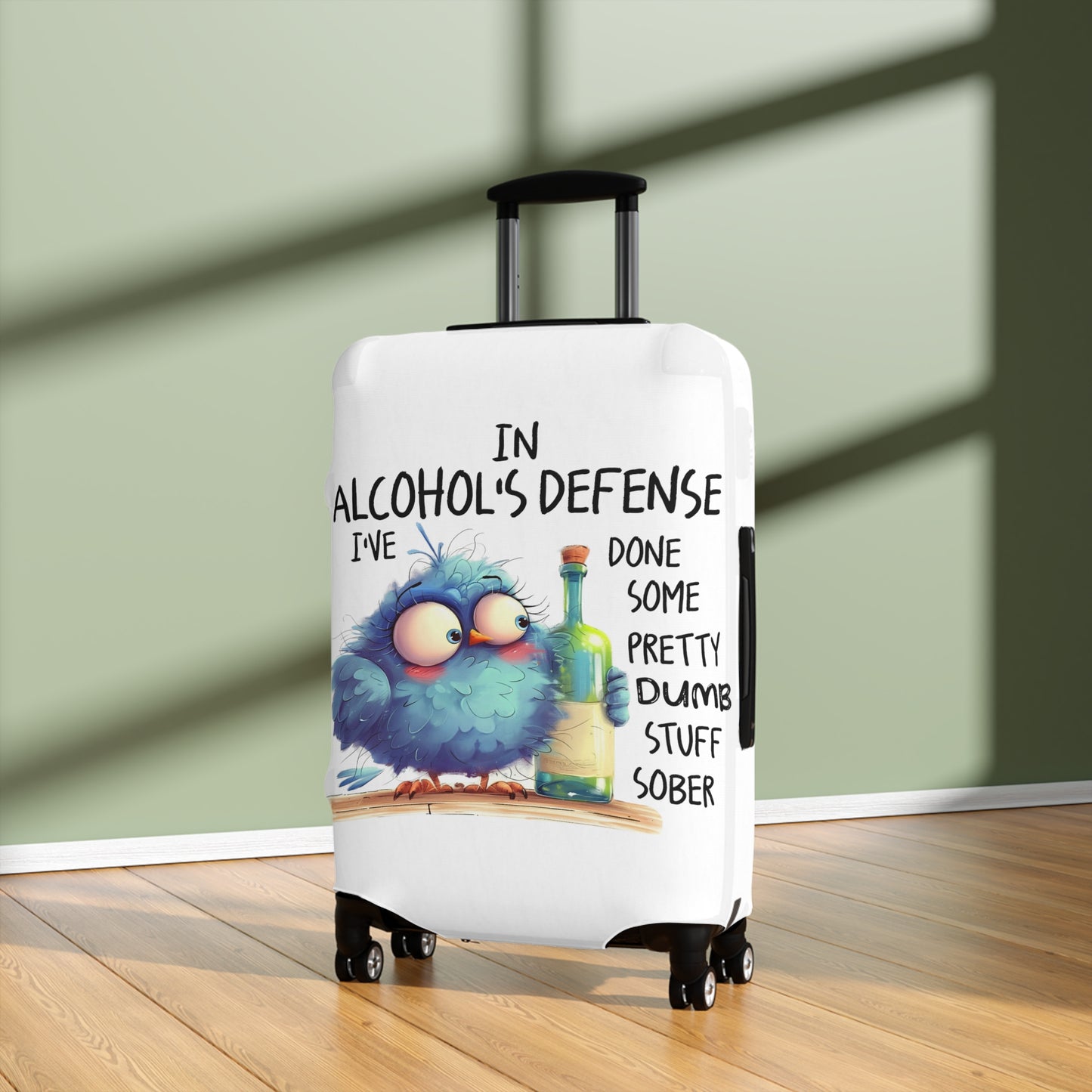 Luggage Cover, Bird, In Alcohol's Defense, awd-4007