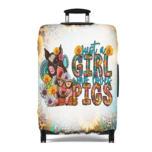 Luggage Cover, Country and Western, Just a Girl who Loves Pigs, awd-1024