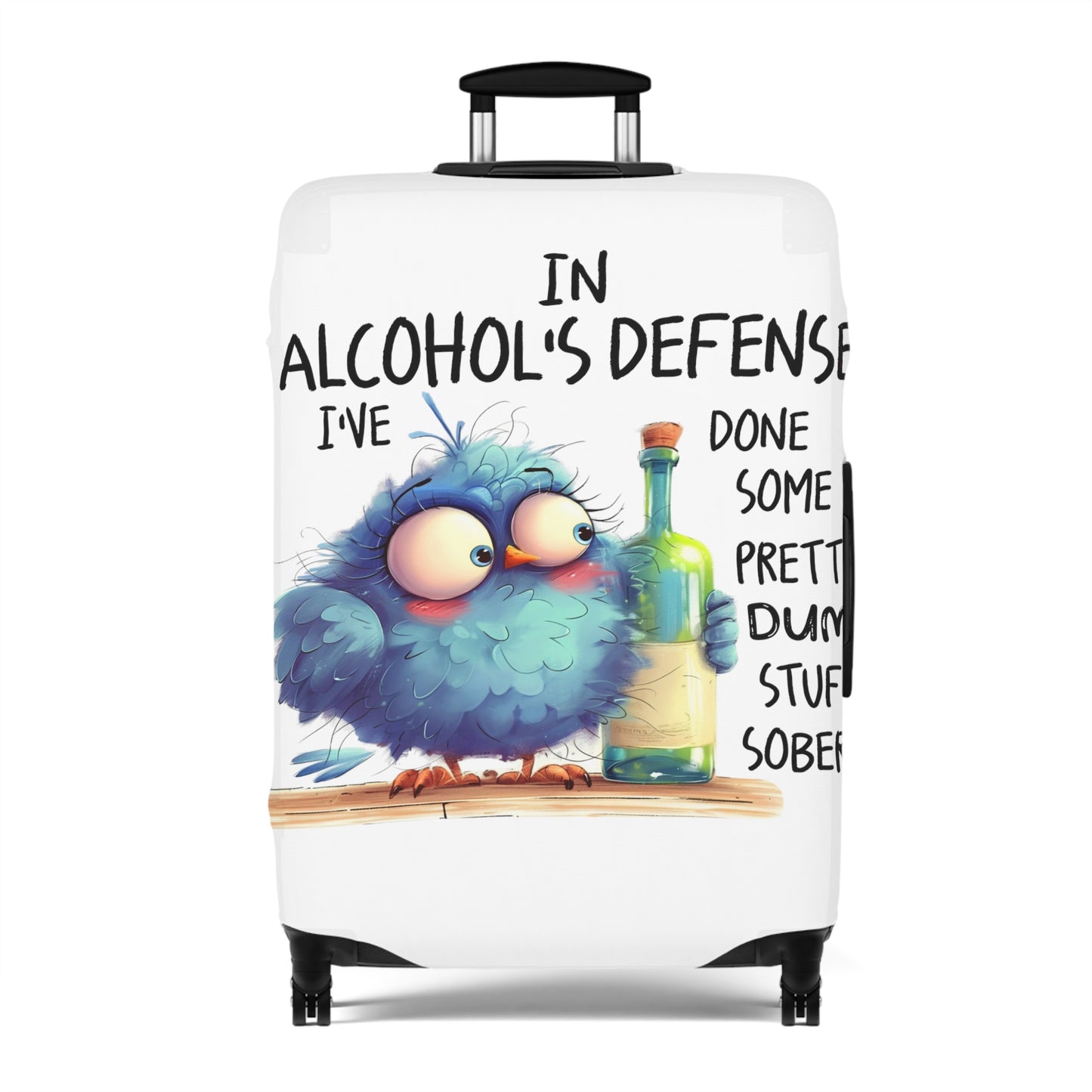 Luggage Cover, Bird, In Alcohol's Defense, awd-4007