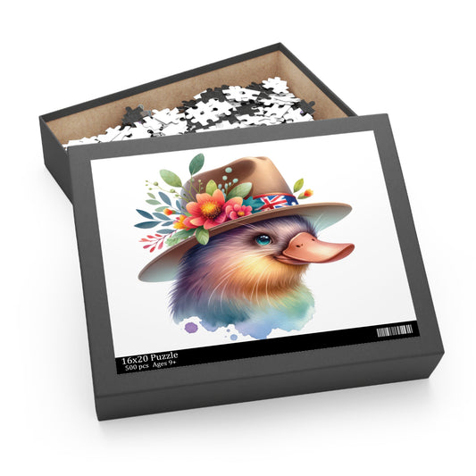 Personalised/Non-Personalised Puzzle, Platypus (120, 252, 500-Piece)