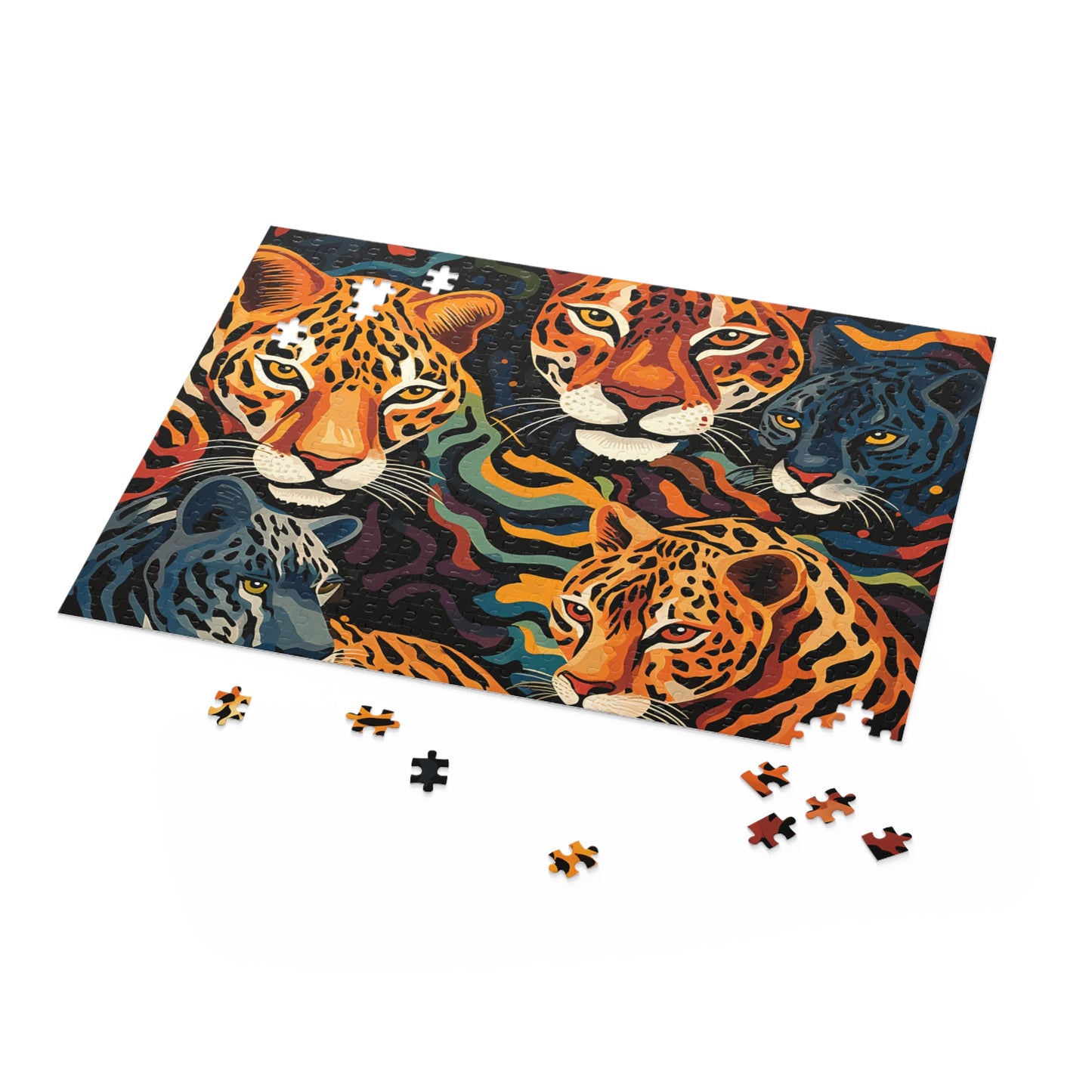 Personalised/Non-Personalised Puzzle, Leopard (120, 252, 500-Piece)