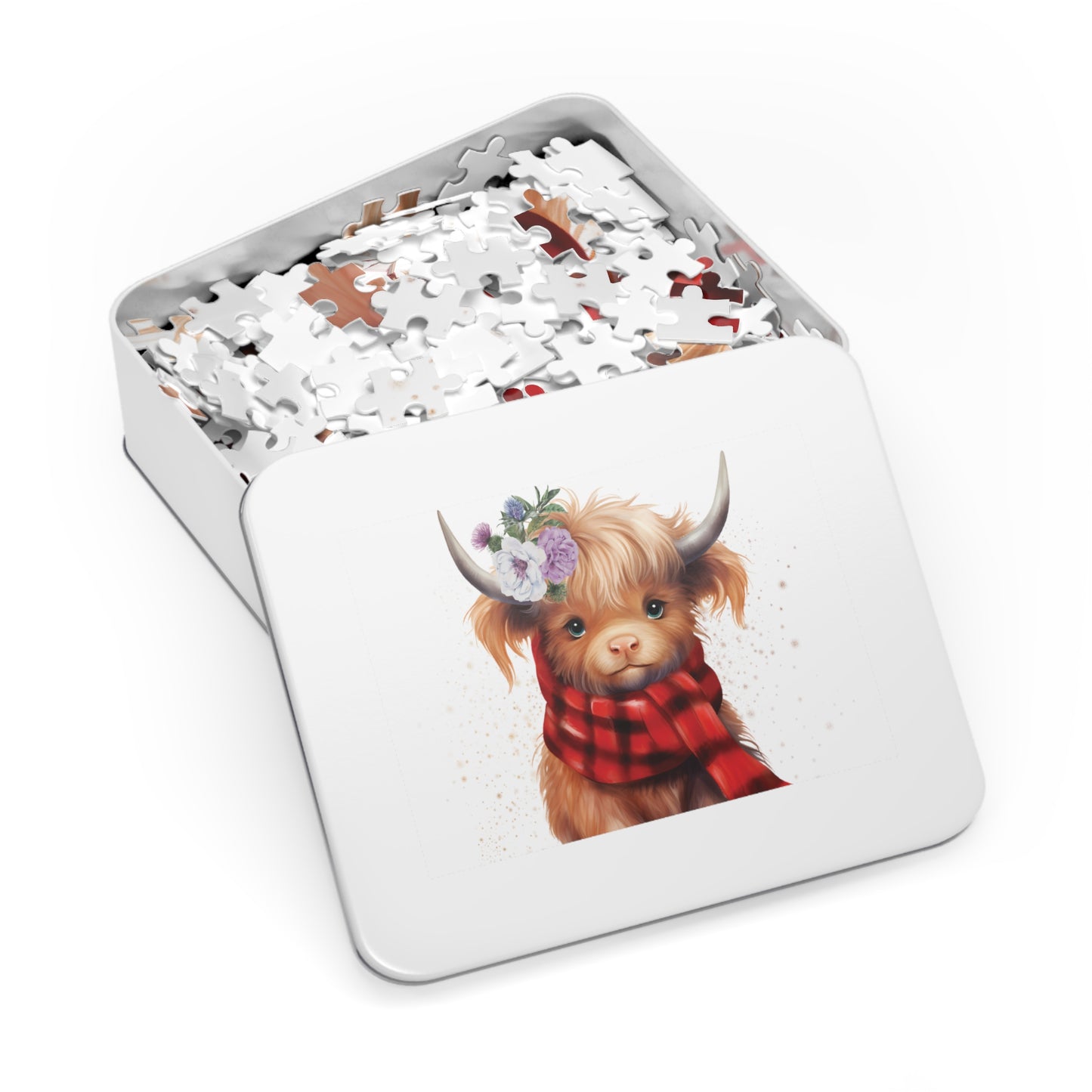 Puzzle, Highland Cow, Personalised/Non-Personalised (30, 110, 252, 500,1000-Piece) Awd-553