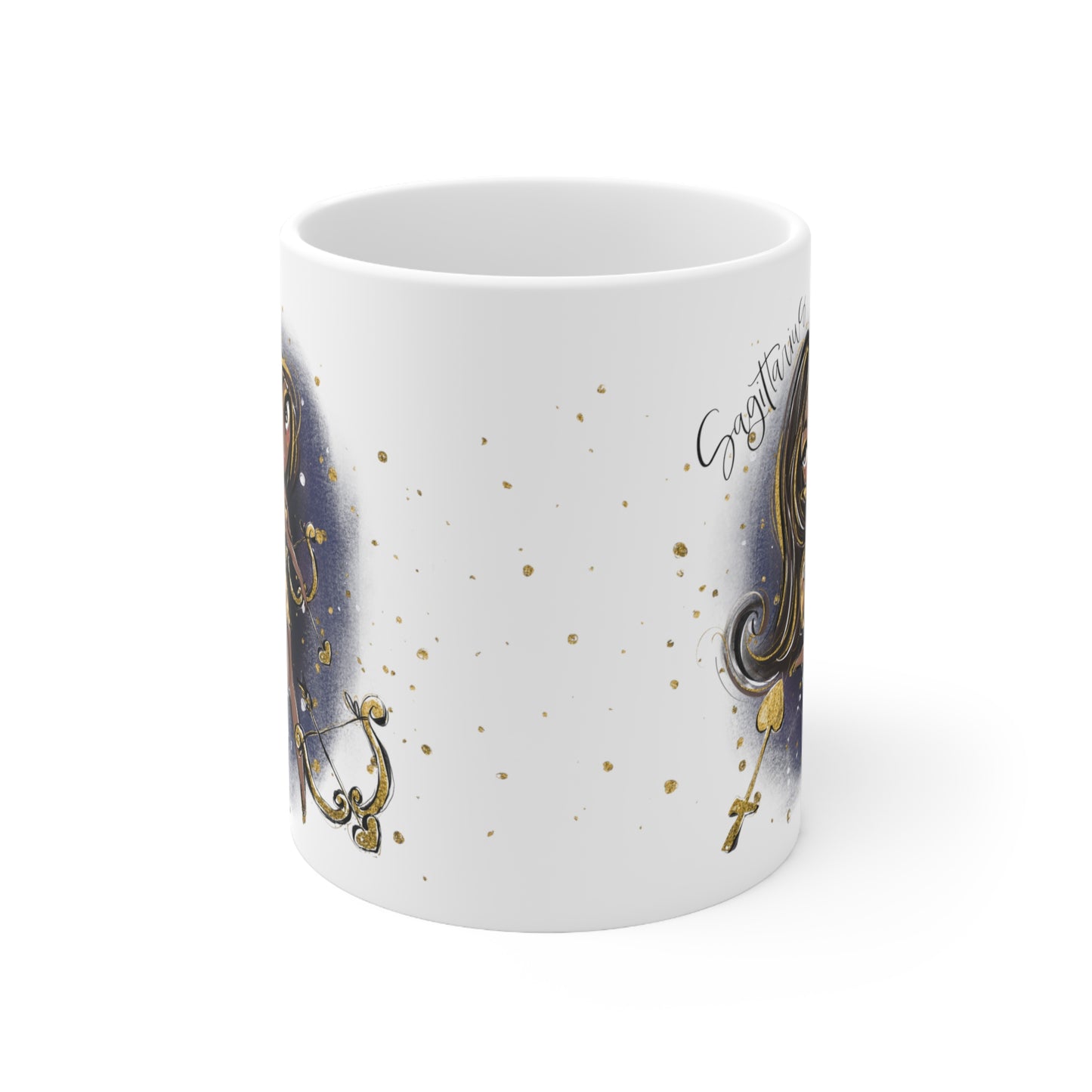 Personalised/Non Personalised Zodiac Sign, Sagittarius, Ceramic Mug 11oz