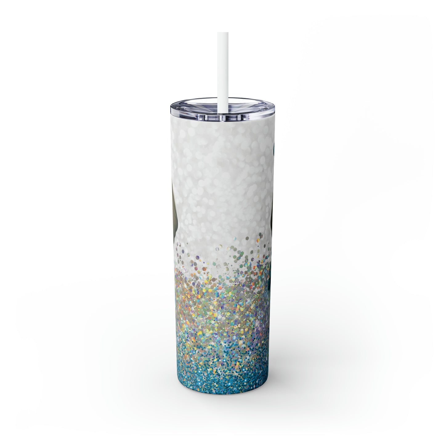 Skinny Tumbler with Straw, 20oz, Elephant, awd-224