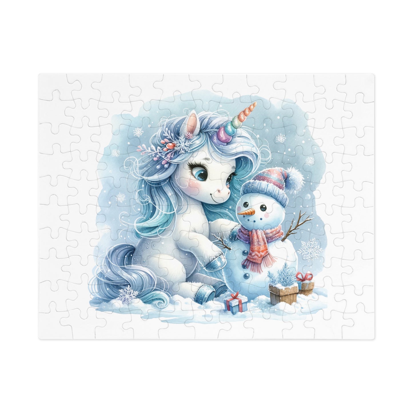 Jigsaw Puzzle, Christmas, Unicorn, Personalised/Non-Personalised (30, 110, 252, 500,1000-Piece)