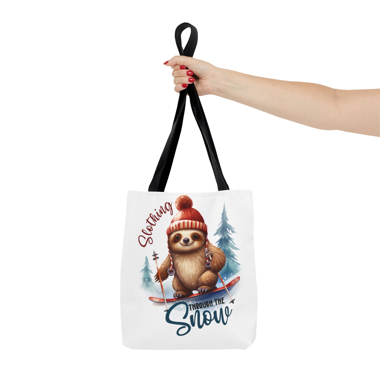 Tote Bag, Christmas, Sloth, Personalised/Non-Personalised Tote bag