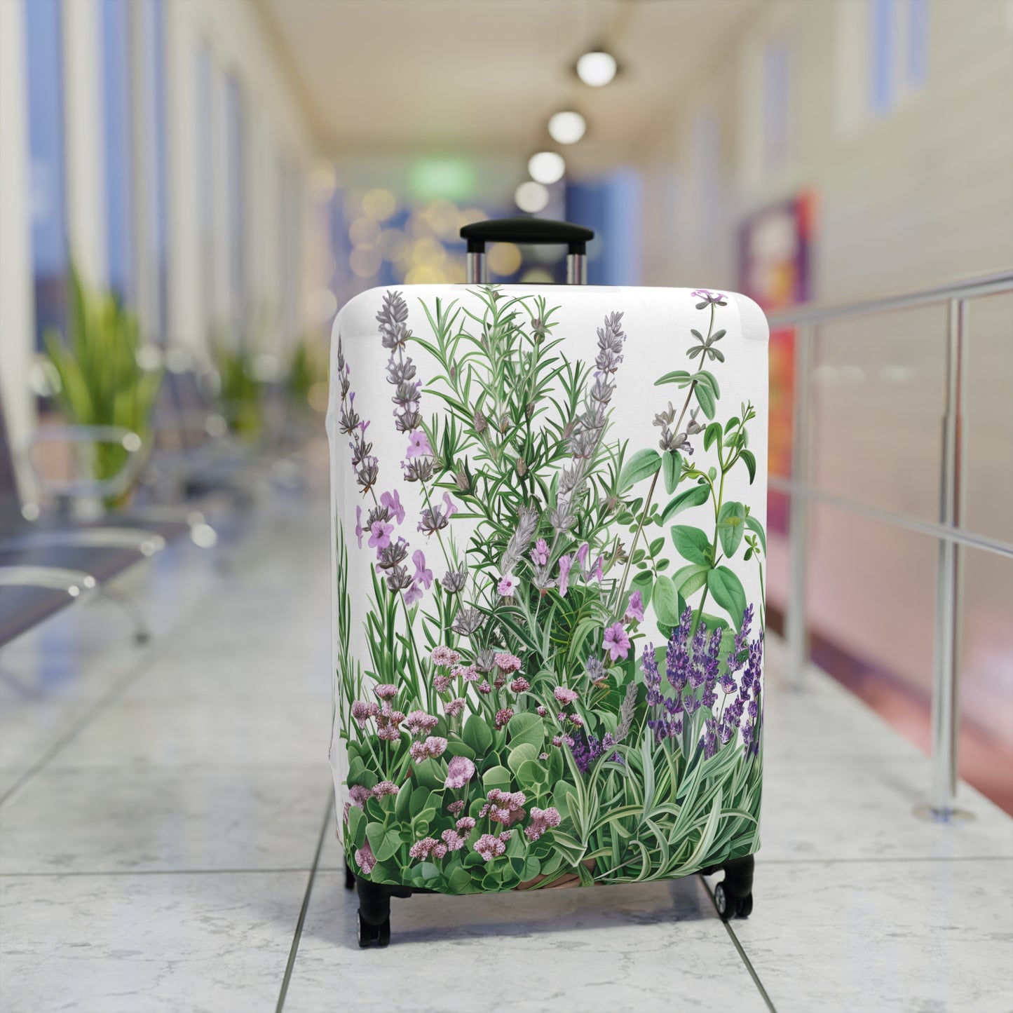 Luggage Cover, Floral, Lavender, awd-3039