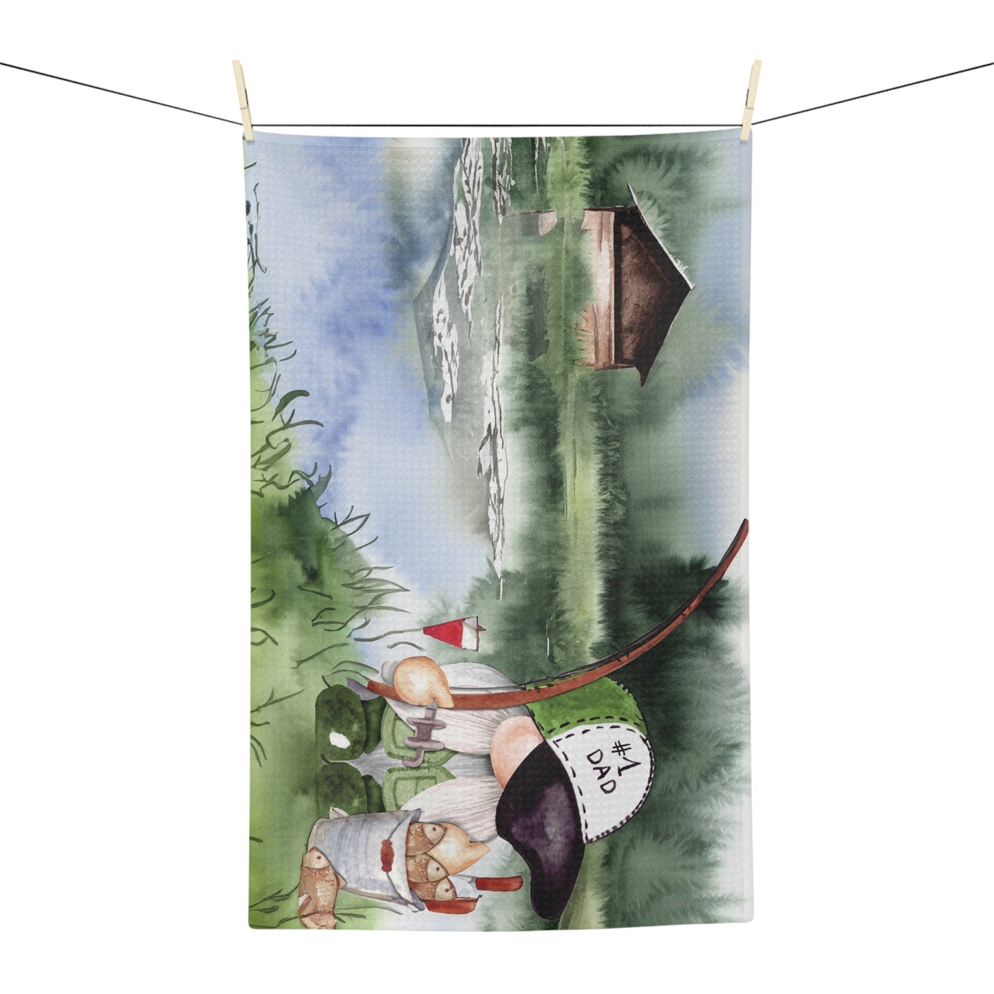 Microfiber Tea Towel Dad Fishing