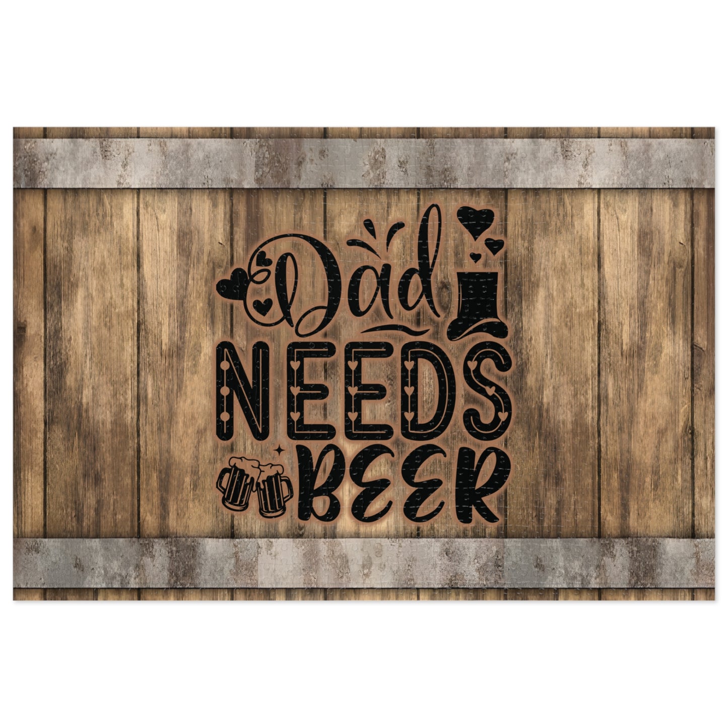 Puzzle, Dad, Dad Needs a Beer, Personalised/Non-Personalised (30, 110, 252, 500,1000-Piece) awd-572