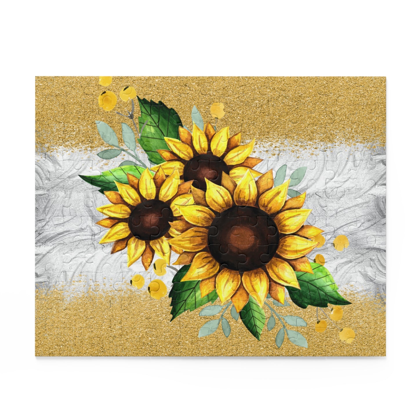 Personalised/Non-Personalised Puzzle, Sunflower (120, 252, 500-Piece)