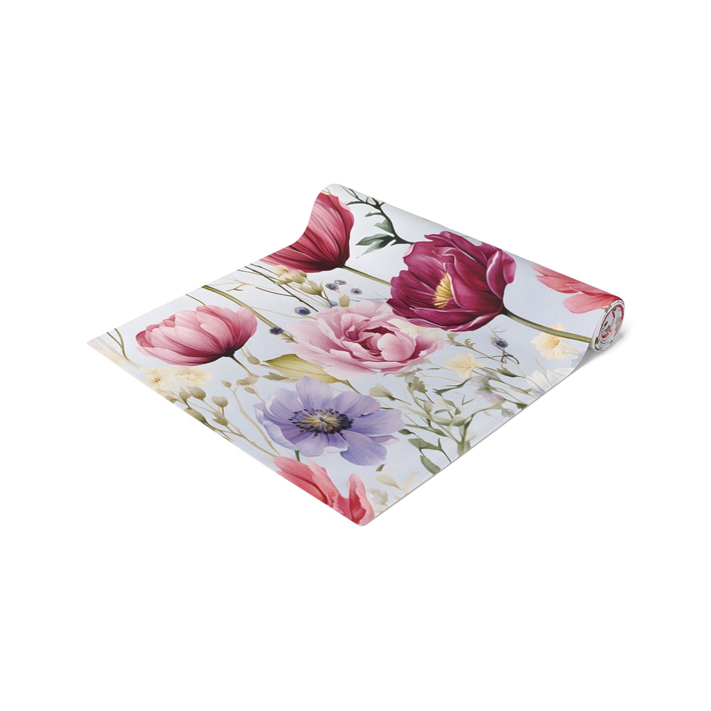 Floral Table Runner, Cotton Twill and Poly Available