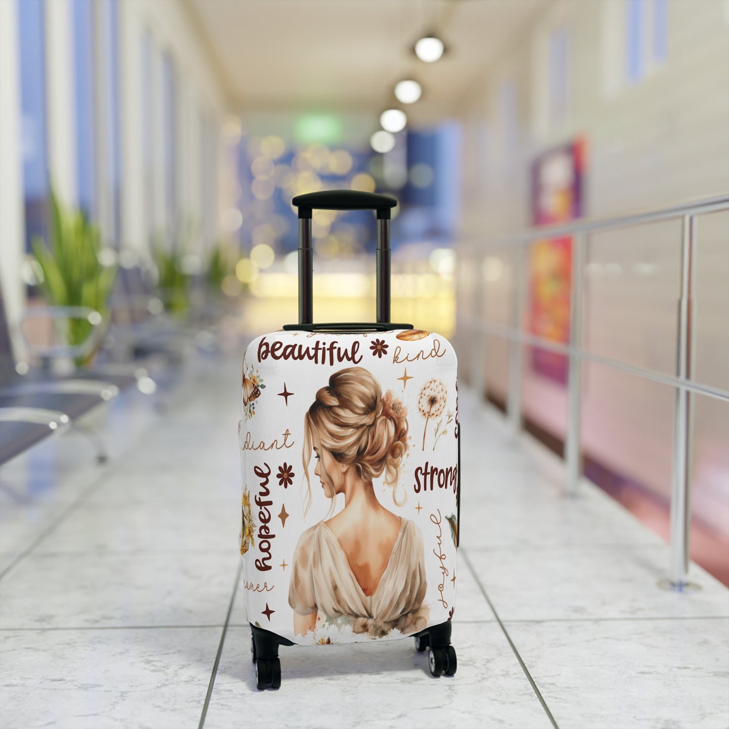 Luggage Cover, Affirmations, Blonde Hair, awd-503