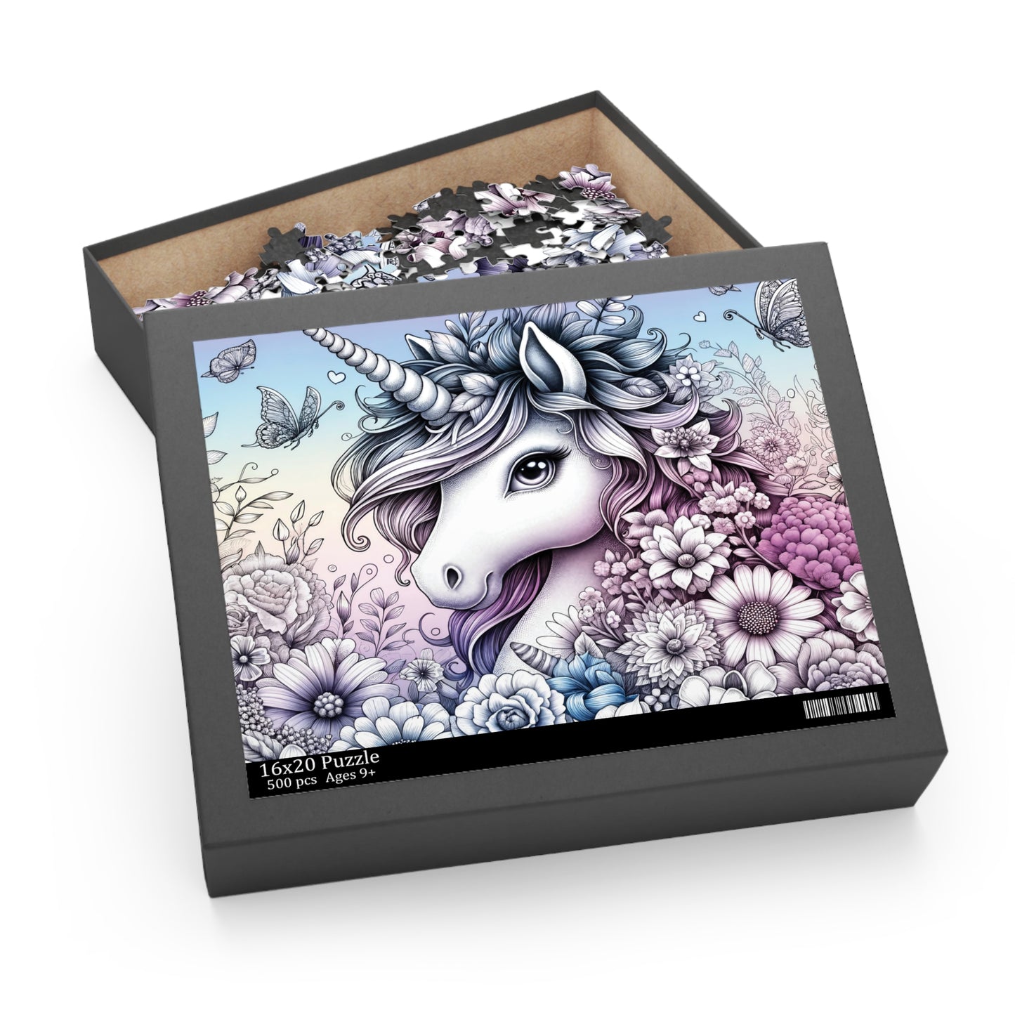 Personalised/Non-Personalised Puzzle, Unicorn (120, 252, 500-Piece)